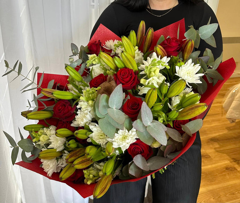 Anniversary bouquets including roses Launceston
