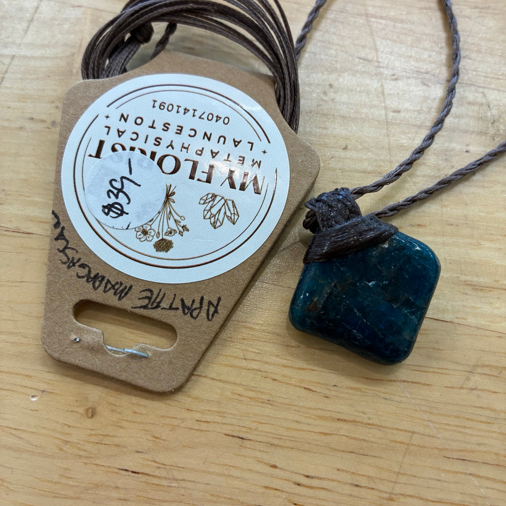 Apatite Leather Necklace