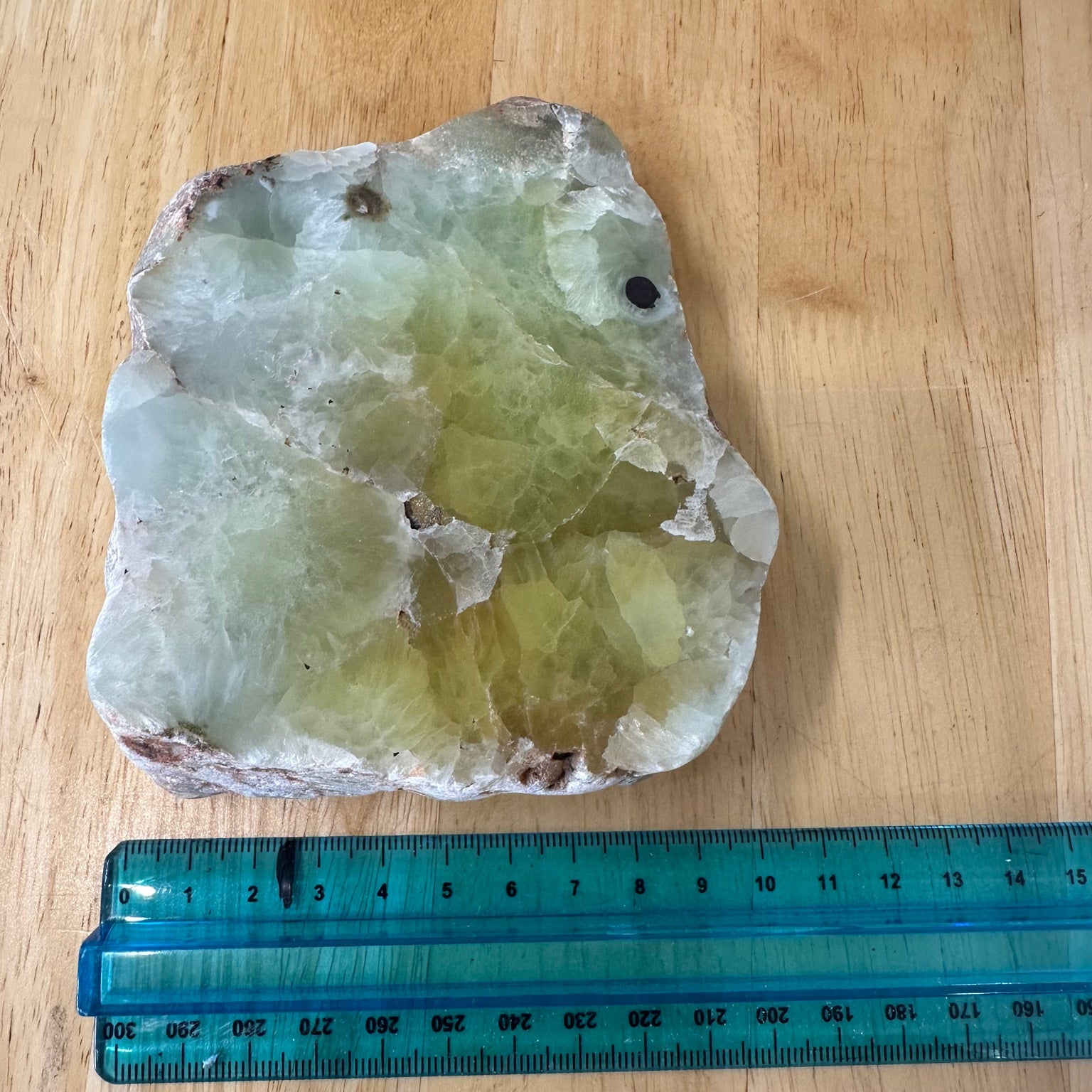 Prehnite Polished Slice – Wave Hill, Northern Territory, Australia