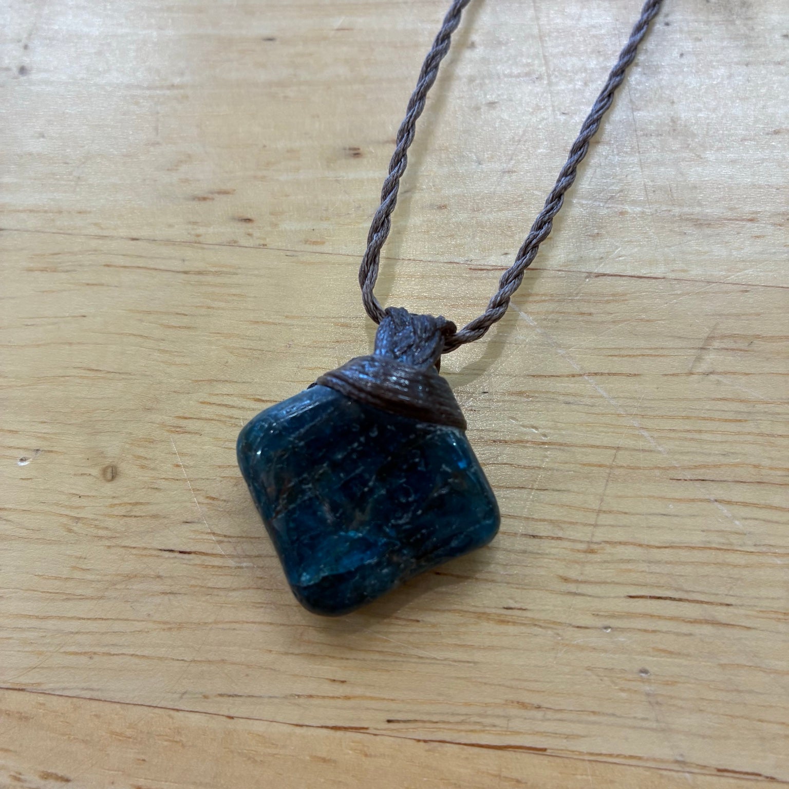 Apatite Leather Necklace