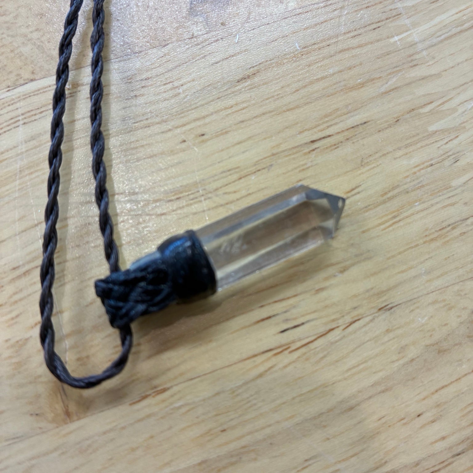 Quartz Point Leather Necklace – Clarity, Focus & Amplified Energy