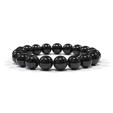 Black Tourmaline 10mm Crystal Bead Bracelet - Protection, Grounding & Energy Shielding