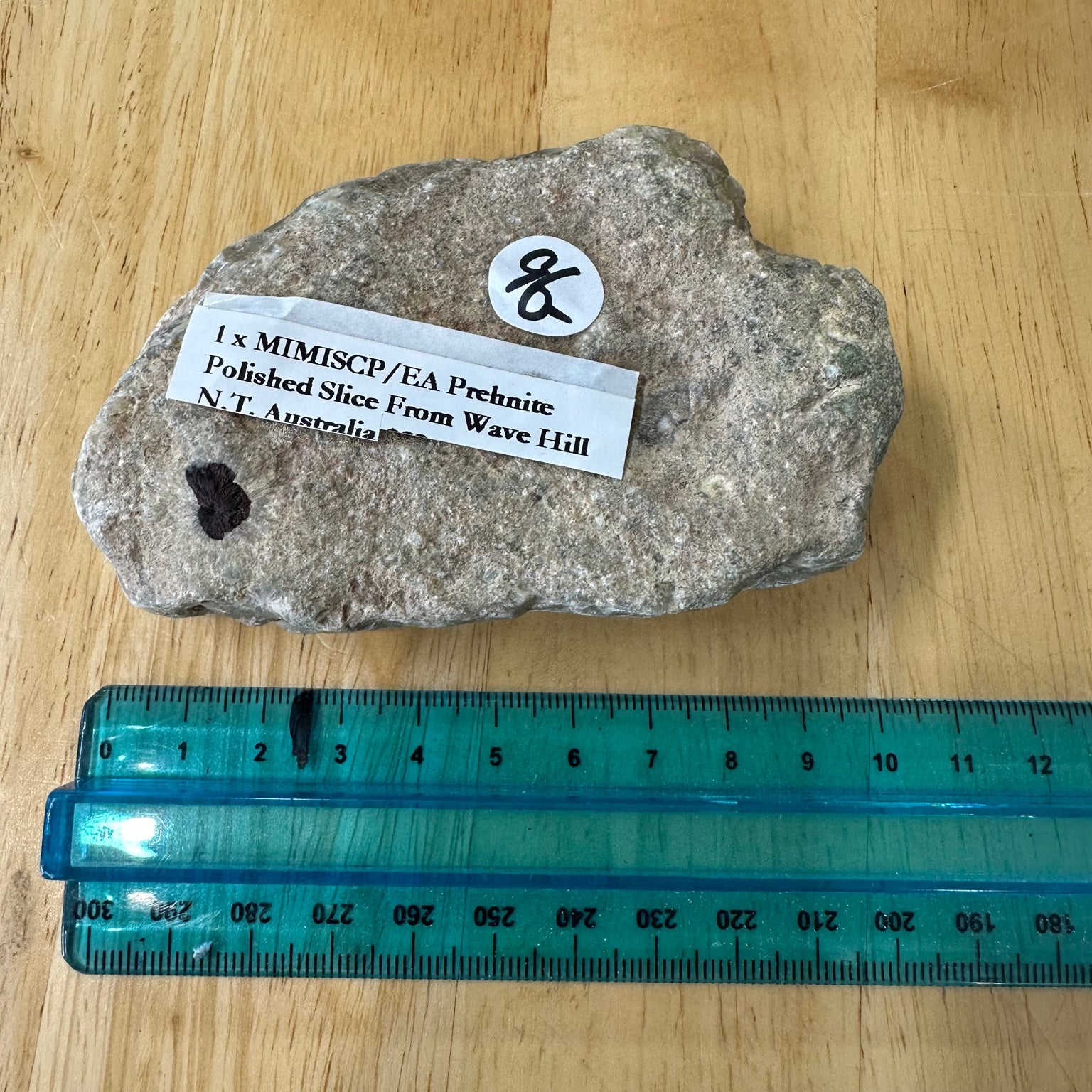 Prehnite Polished Slice – Wave Hill, Northern Territory, Australia