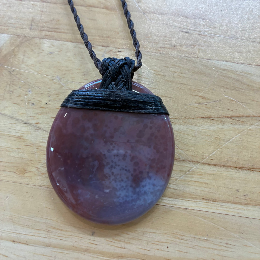 Bloodstone Leather Necklace – Strength, Grounding & Courageous Energy