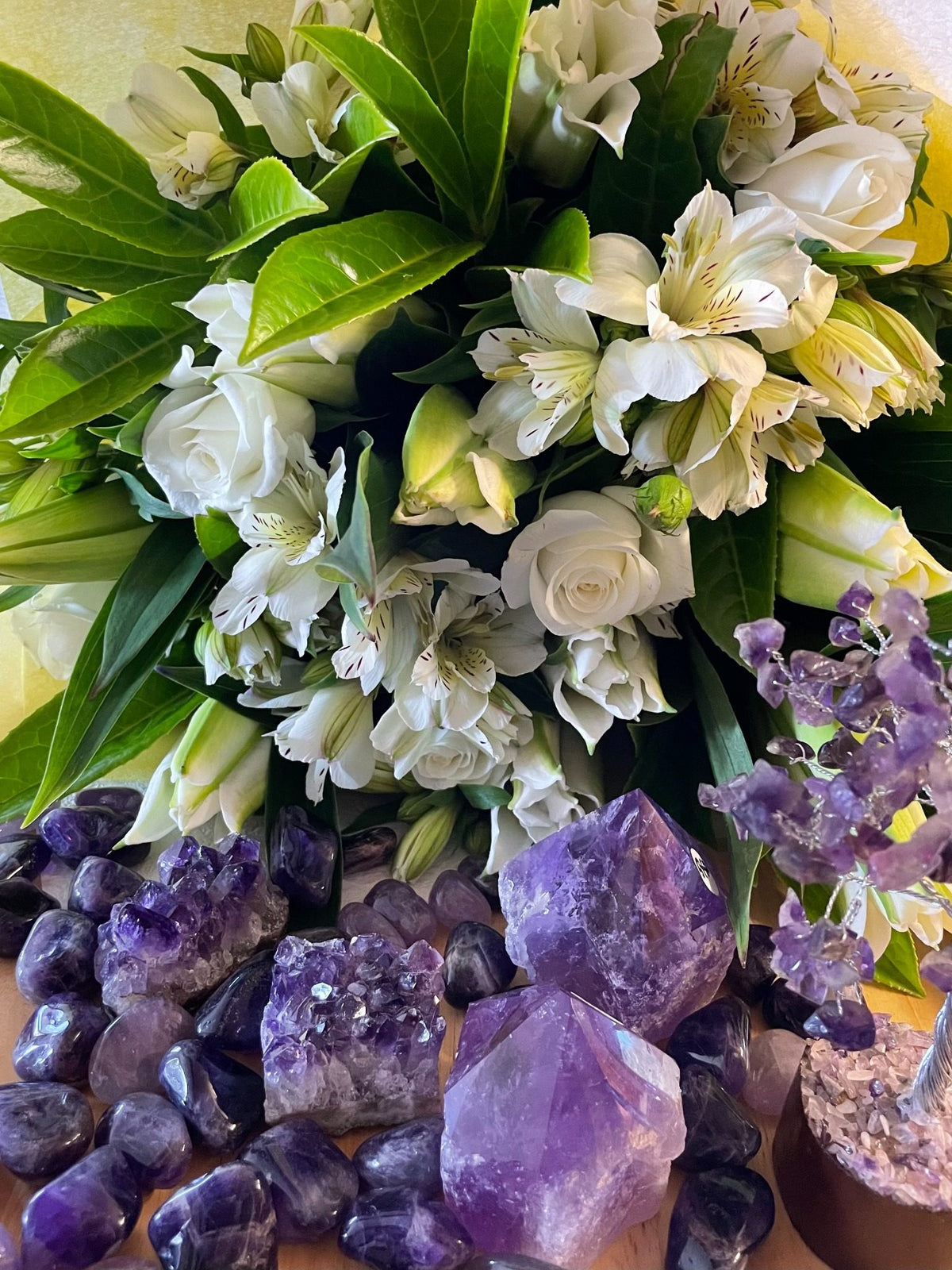Handcrafted white seasonal flower bouquet designed by an artisan florist at My Florist Launceston shop on Wellington Street, South Launceston
