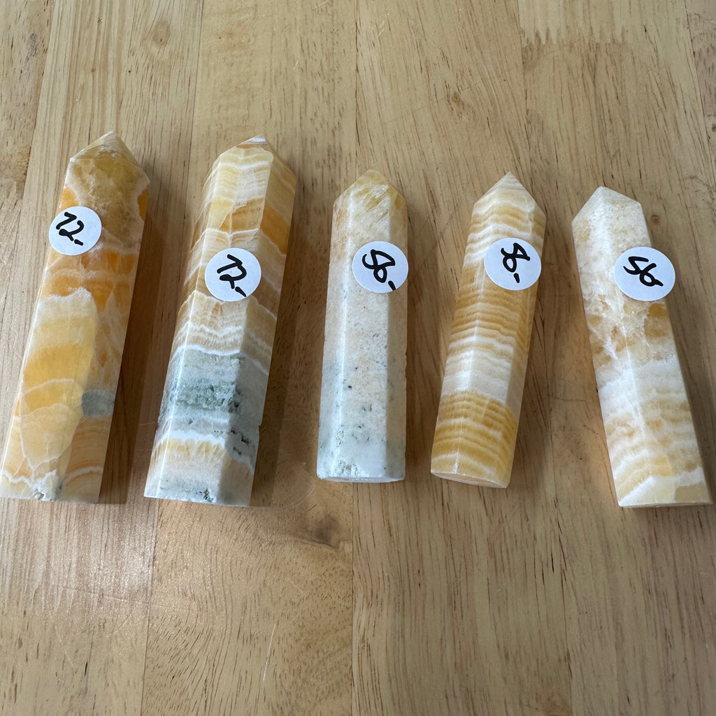 Banded Yellow Calcite from