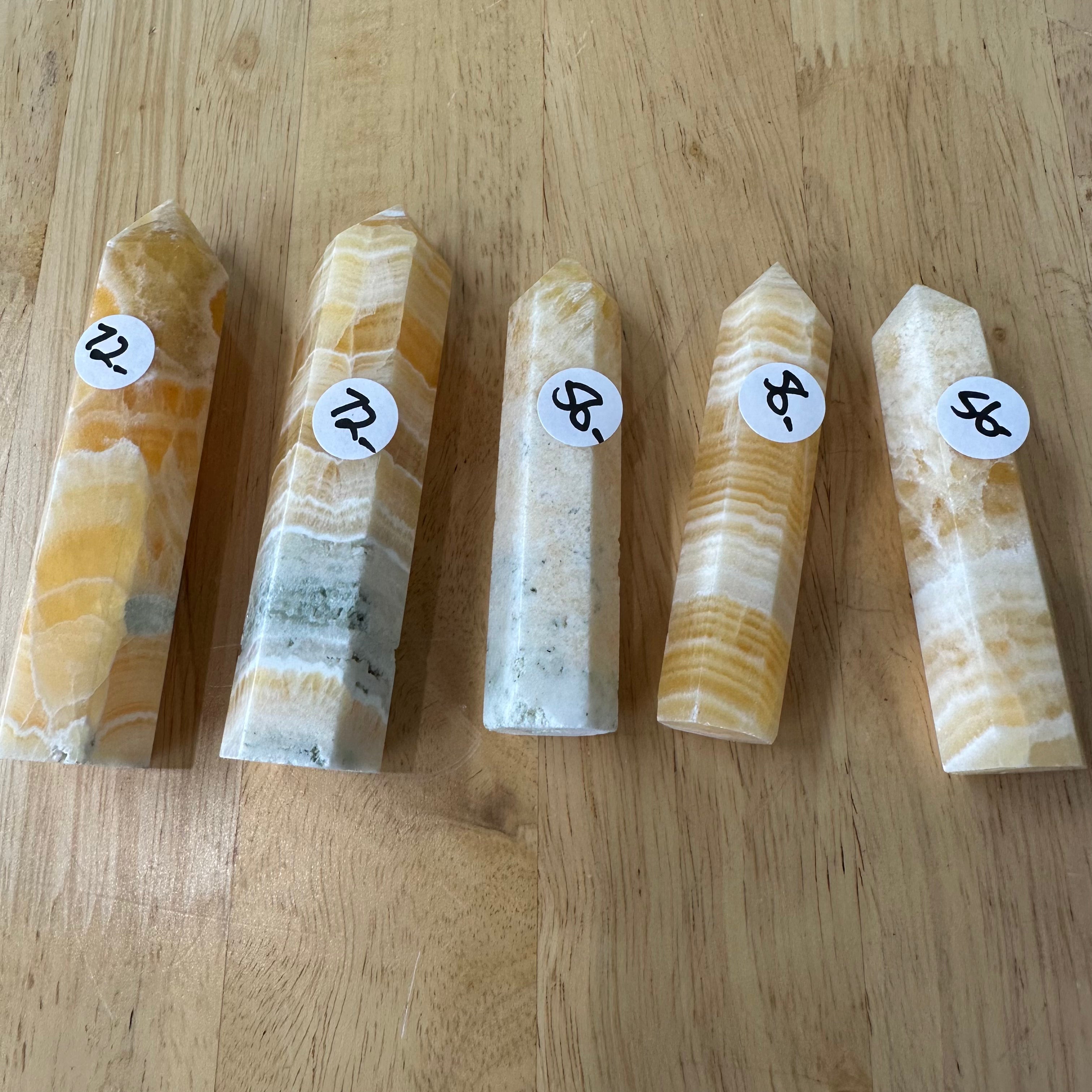 Banded Yellow Calcite from