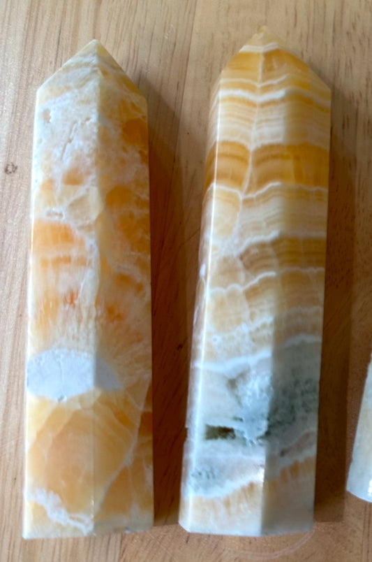 Banded Yellow Calcite from