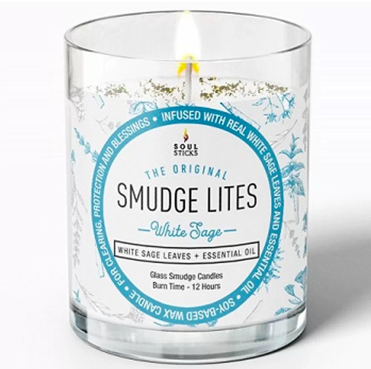 Smudge Soy Glass Votive Candles - Palo Santo, White Sage, Dragon's Blood or 7 Chakra