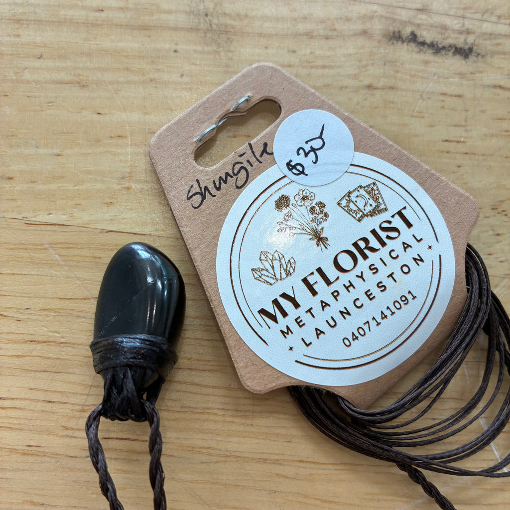 Shungite Leather Necklace - Purification
