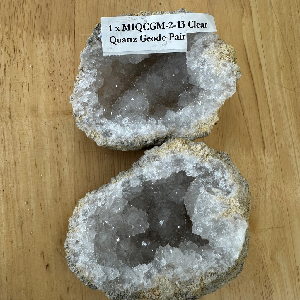 Natural Quartz Geode Pair – Morocco