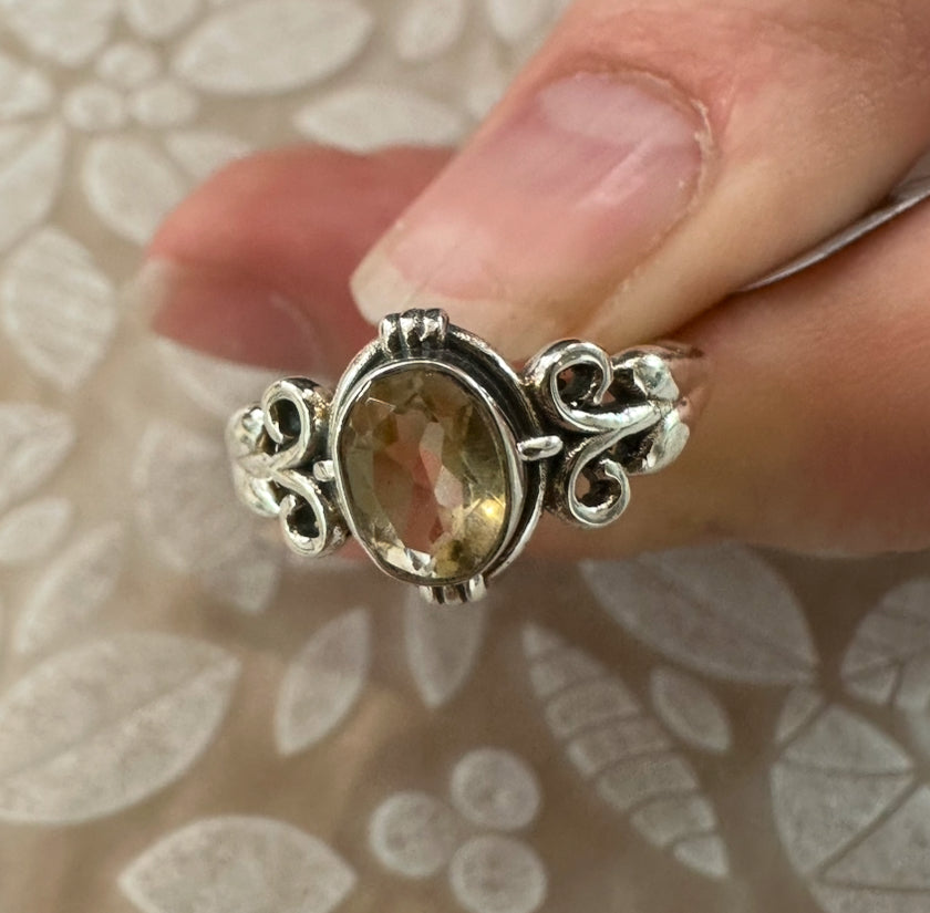 Citrine Ring – Abundance, Confidence & Positive Energy (AU O / US 7)
