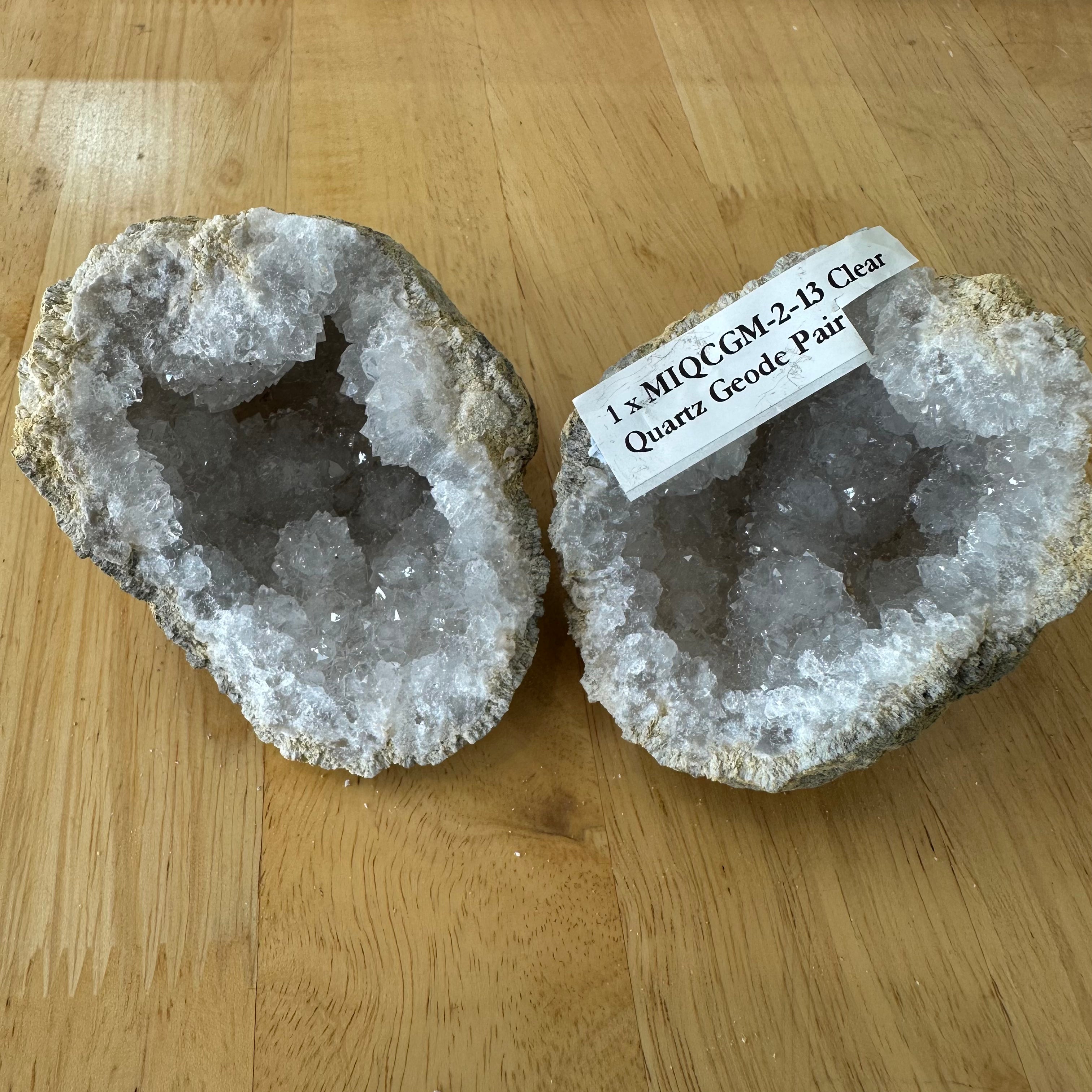 Natural Quartz Geode Pair – Morocco