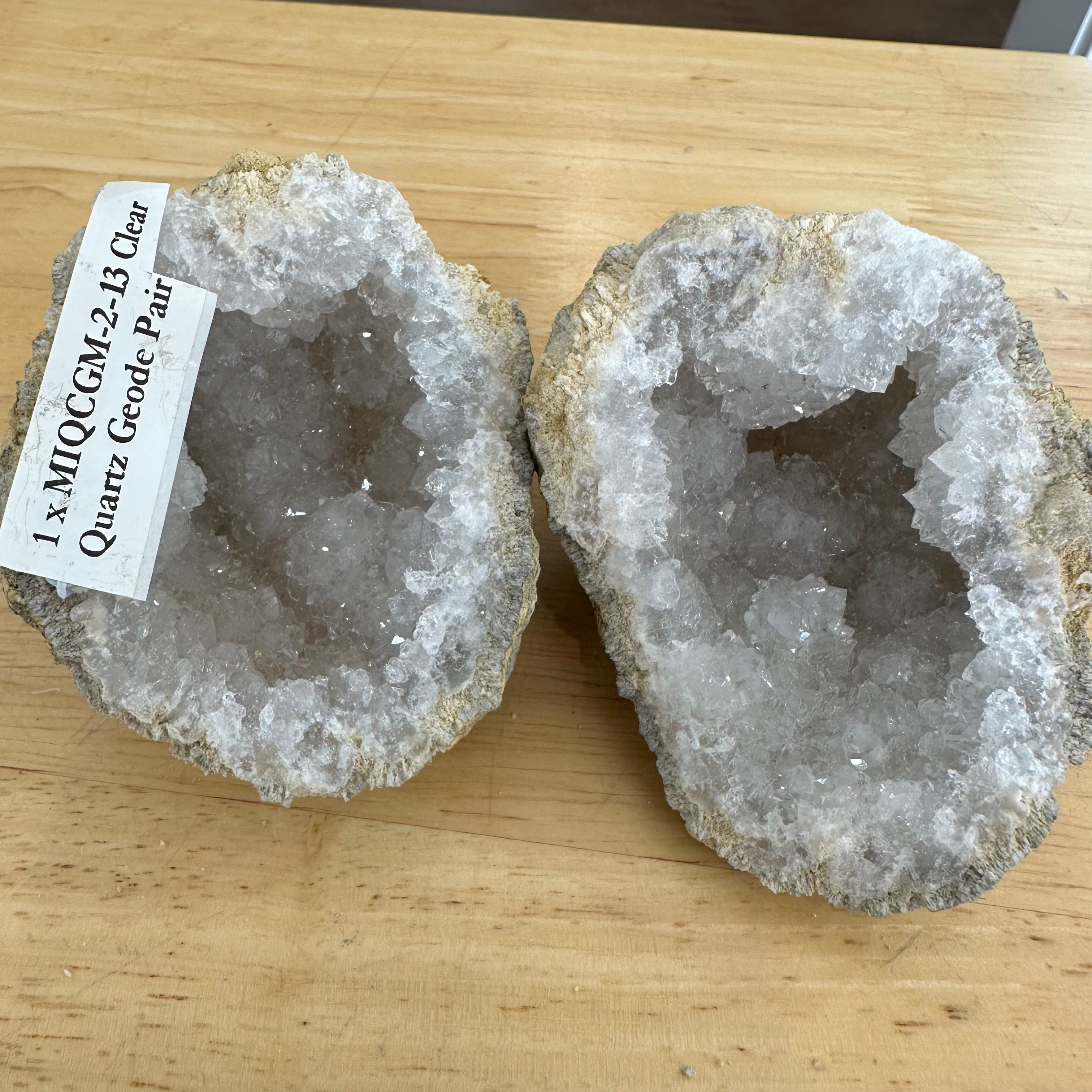 Natural Quartz Geode Pair – Morocco