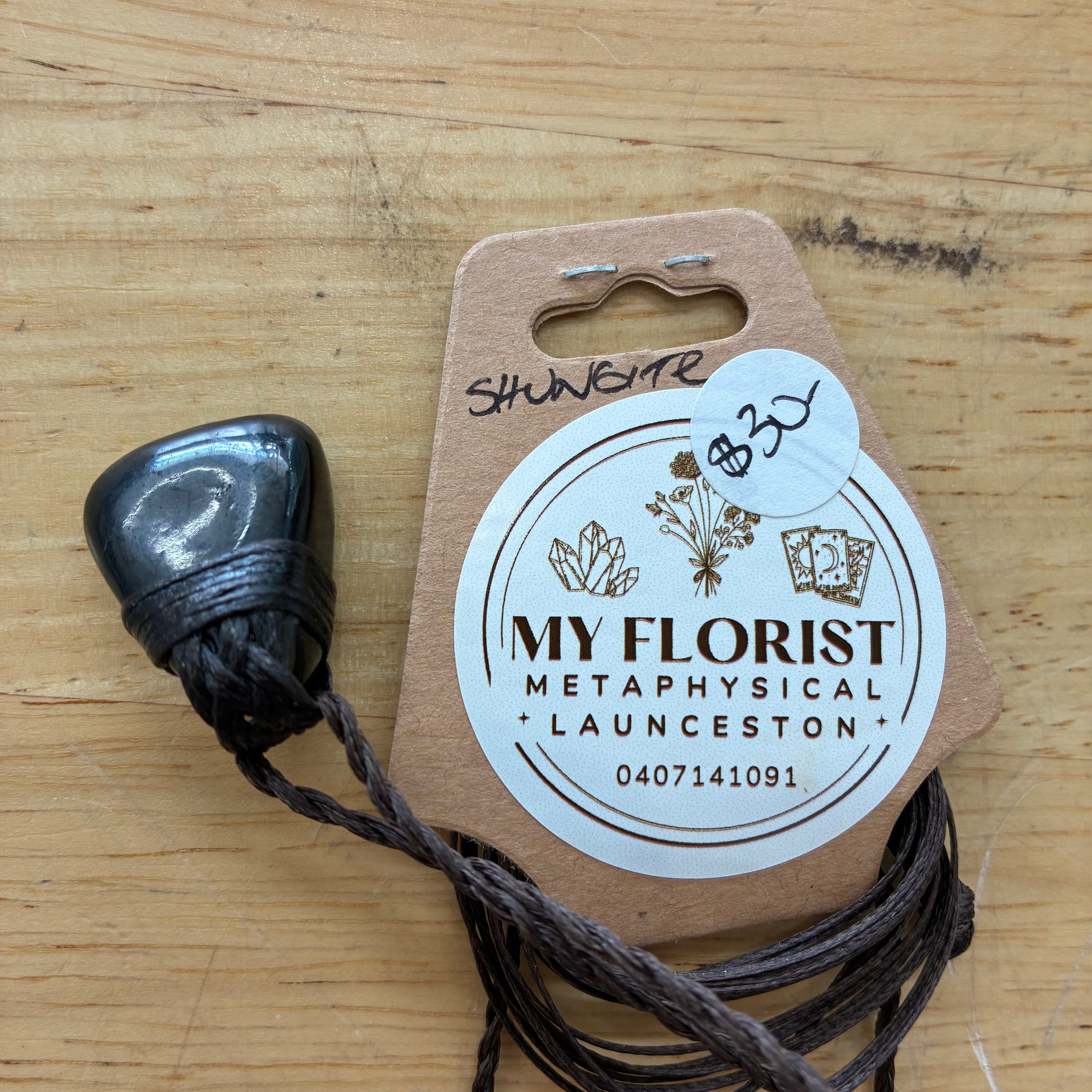 Shungite Leather Necklace - Purification