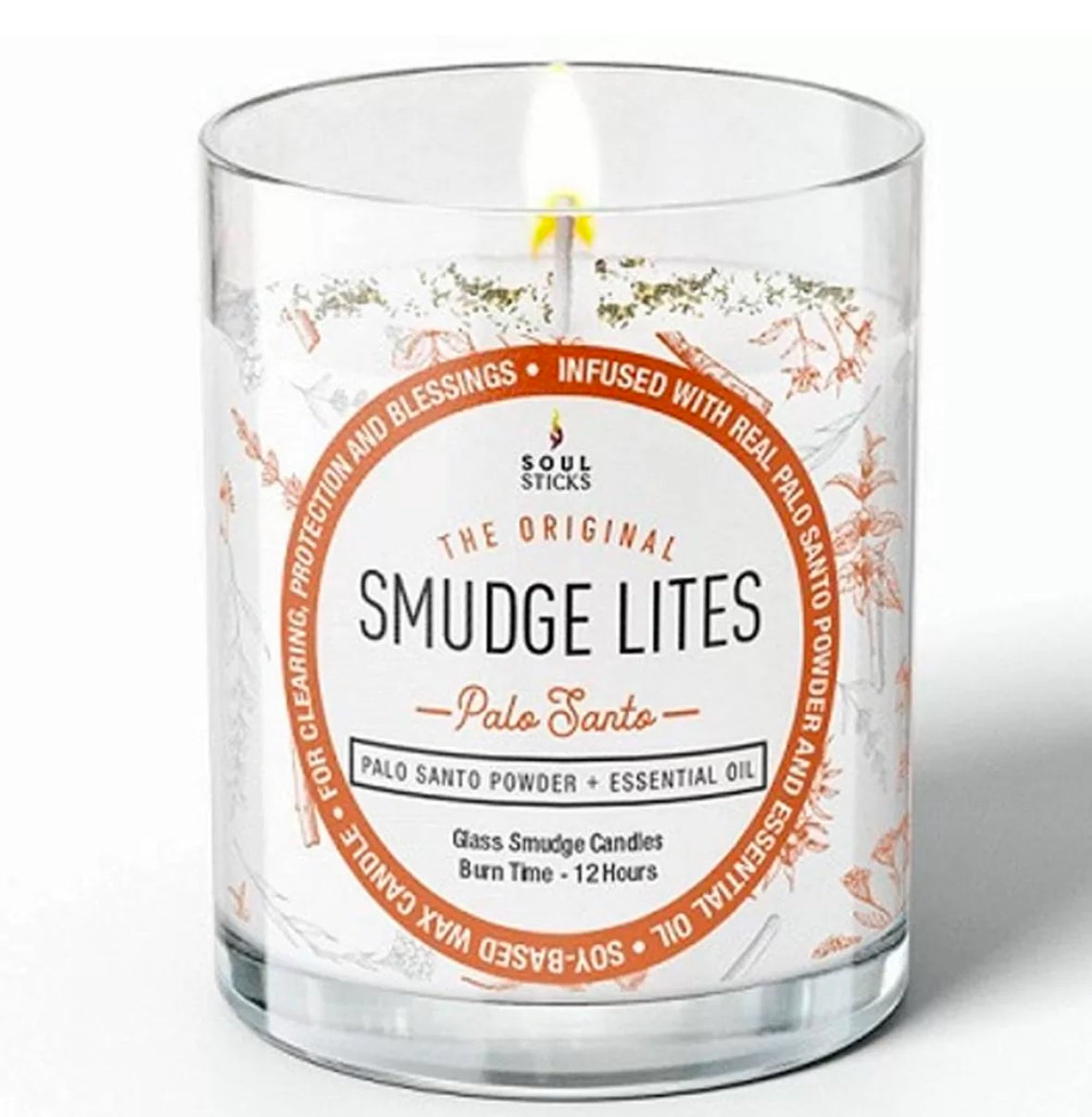 Smudge Soy Glass Votive Candles - Palo Santo, White Sage, Dragon's Blood or 7 Chakra