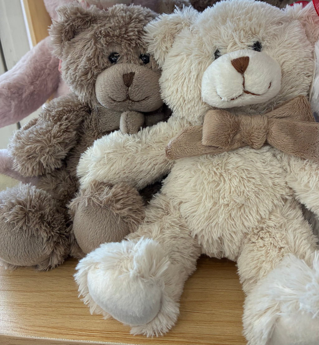 Brown Or Cream Teddy Bear Brown Bow 17CM Sitting