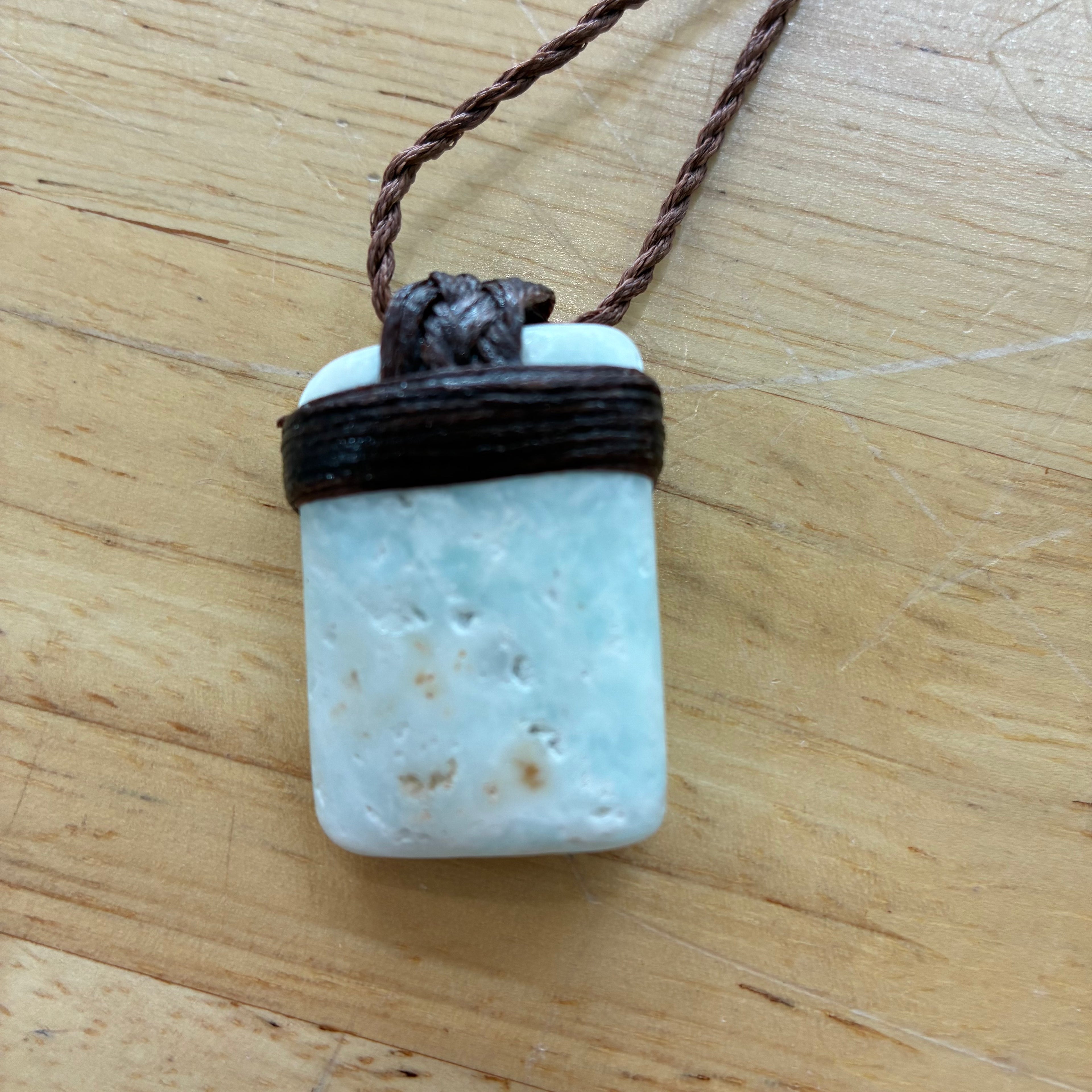 Caribbean Calcite Leather Necklace - Joyful Calm