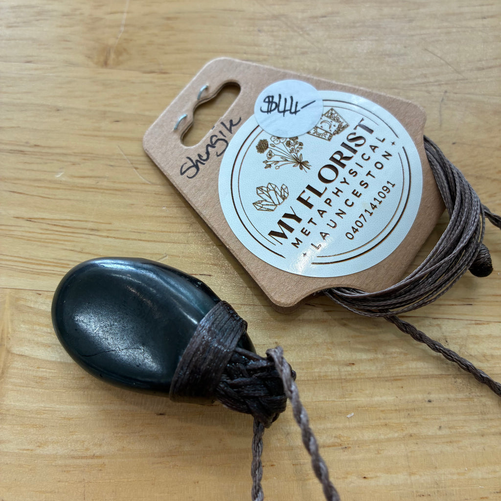 Shungite Leather Necklace - Purification