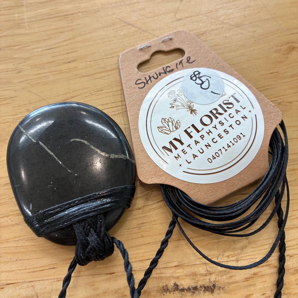Shungite Leather Necklace - Purification