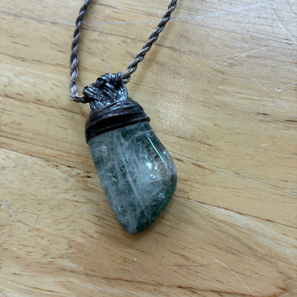 Garden Quartz Leather Necklace - Manifestation