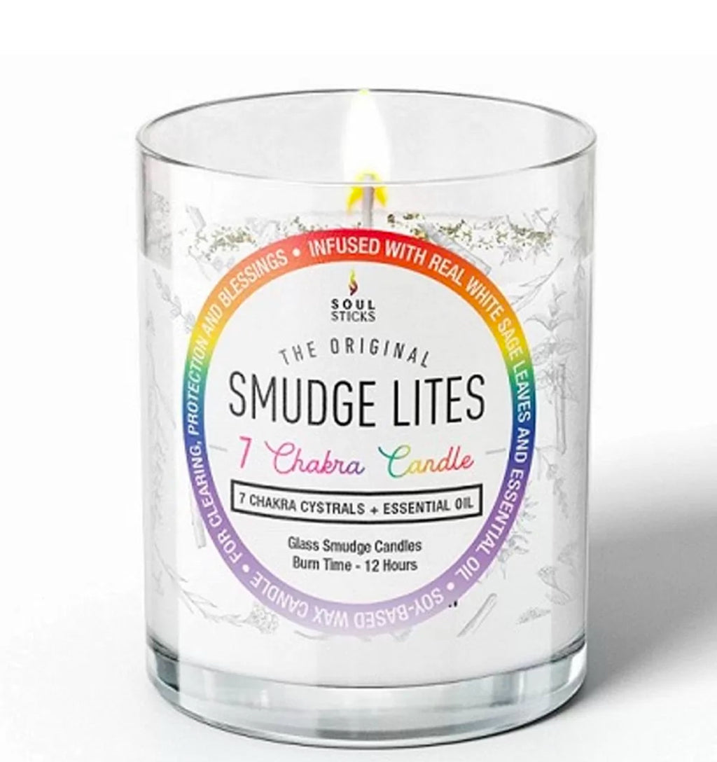 Smudge Soy Glass Votive Candles - Palo Santo, White Sage, Dragon's Blood or 7 Chakra