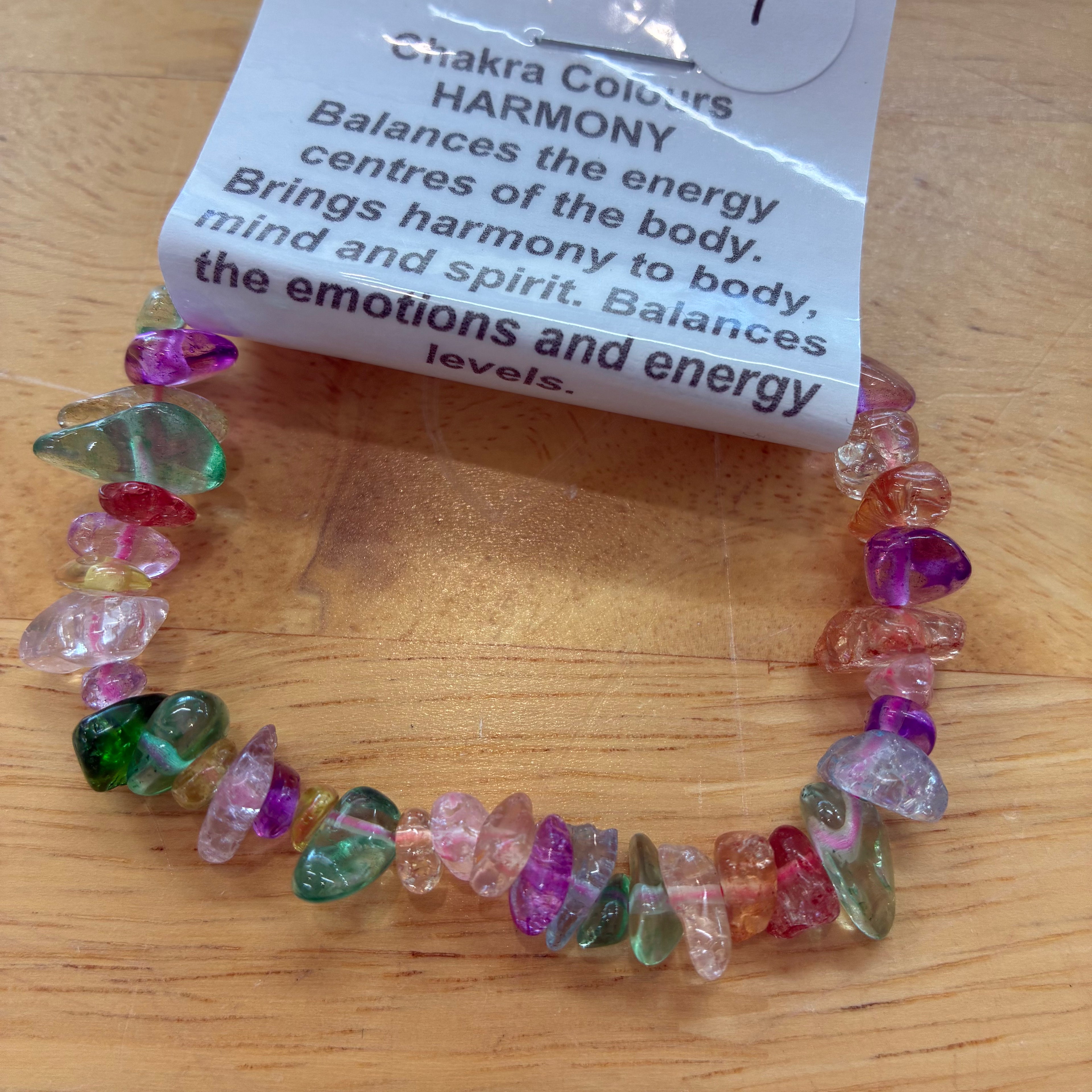 Pastel Chakra Glass Chip Bracelet – Balance, Colour & Gentle Everyday Style