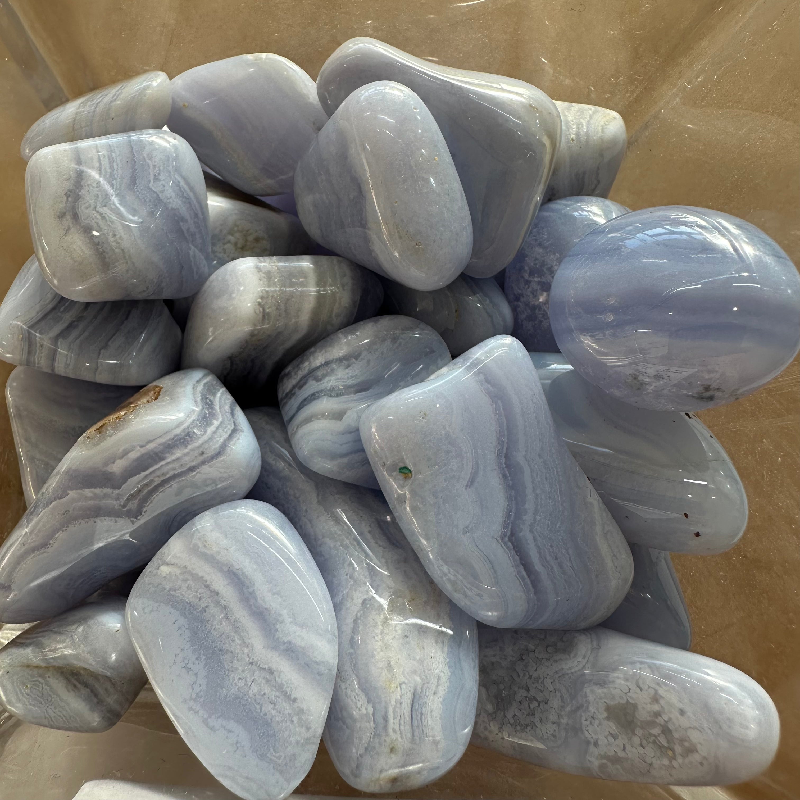 Blue Lace Agate - Calming - Tumbled Stones