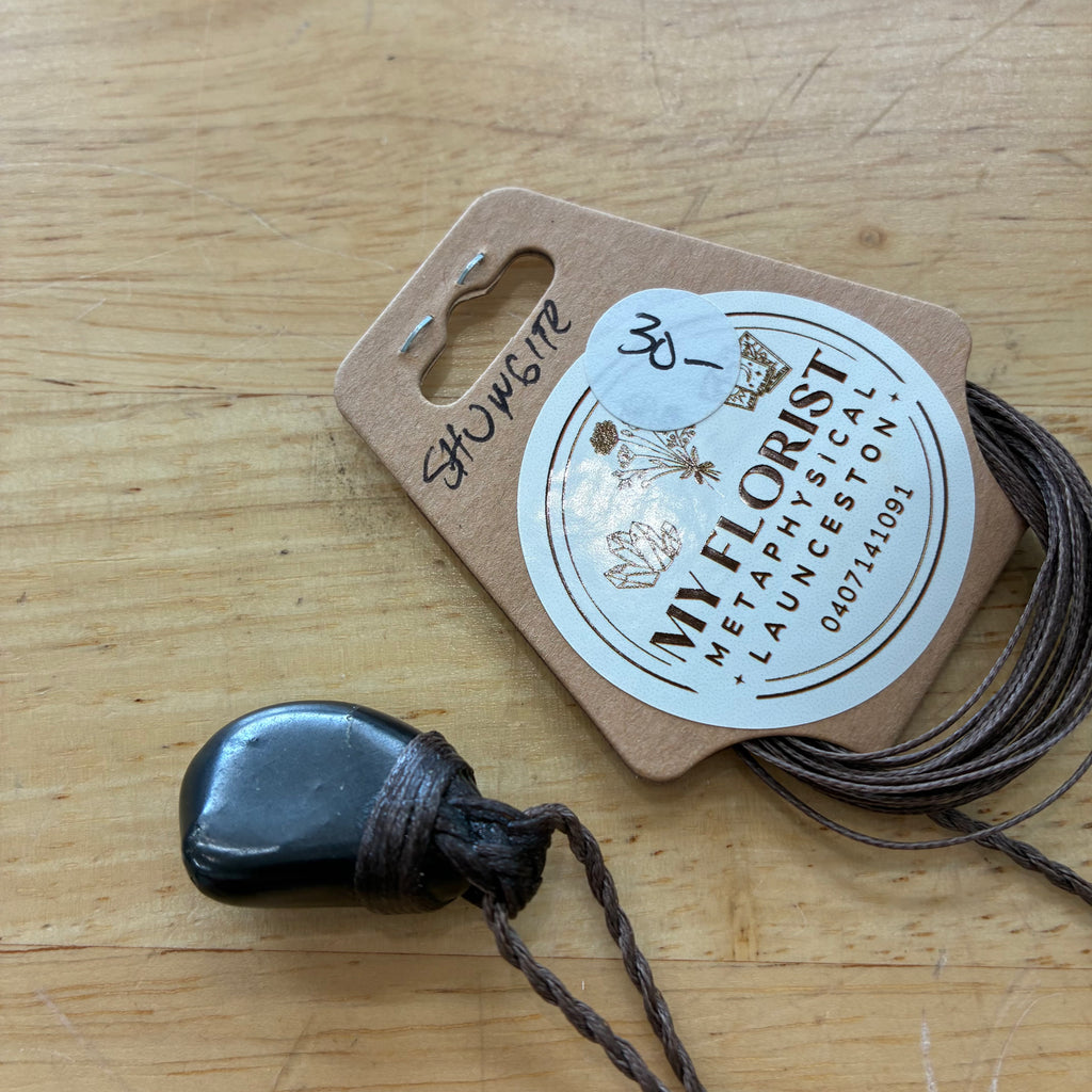 Shungite Leather Necklace - Purification