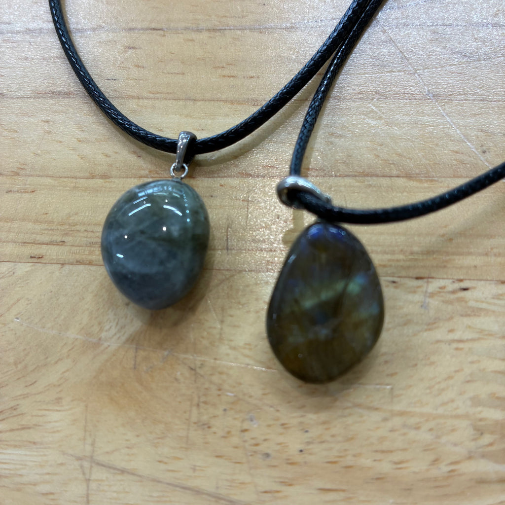 Labradorite Pendant 18-22mm with Sterling Silver Findings