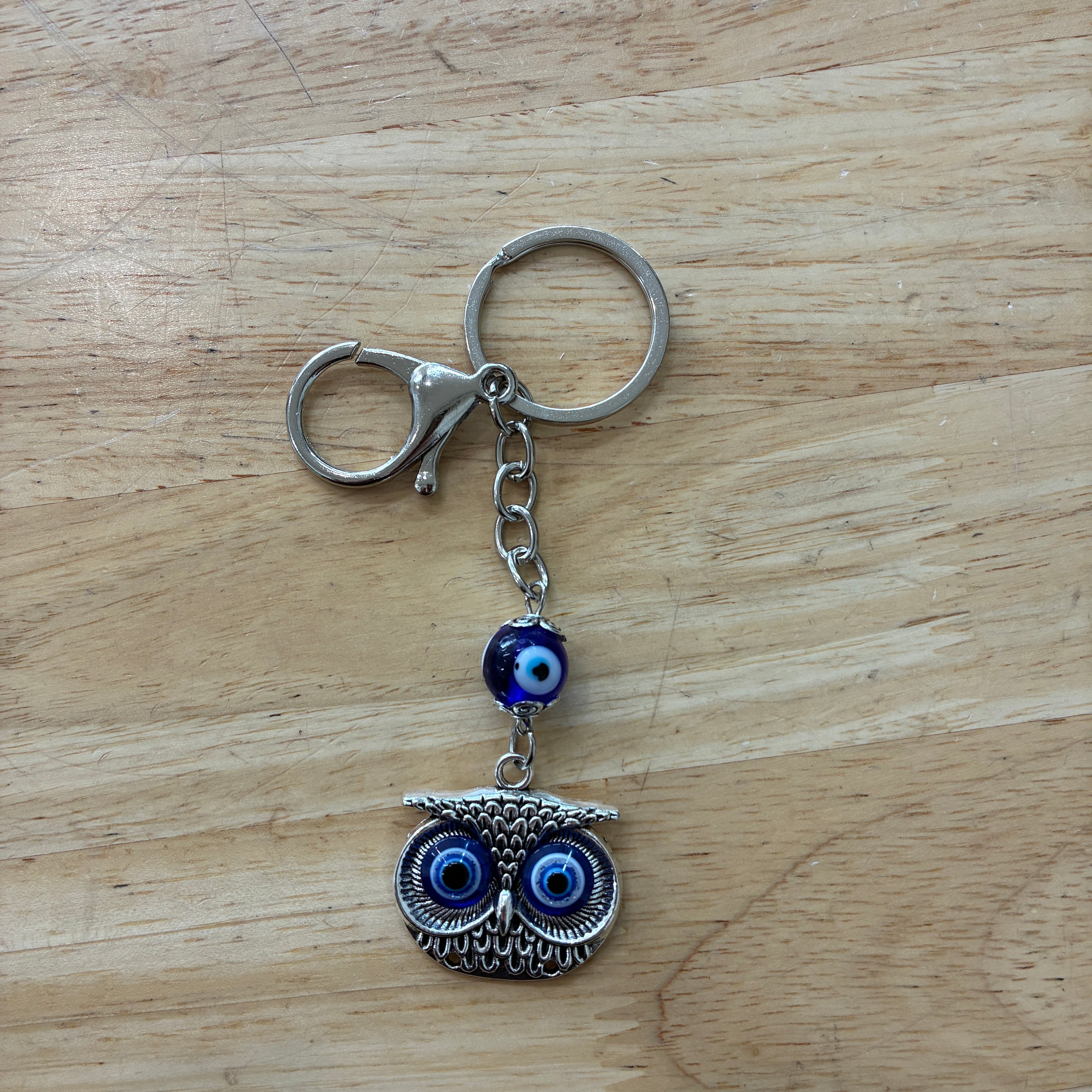Blue Eye | Evil Eye Keyring Owl Face