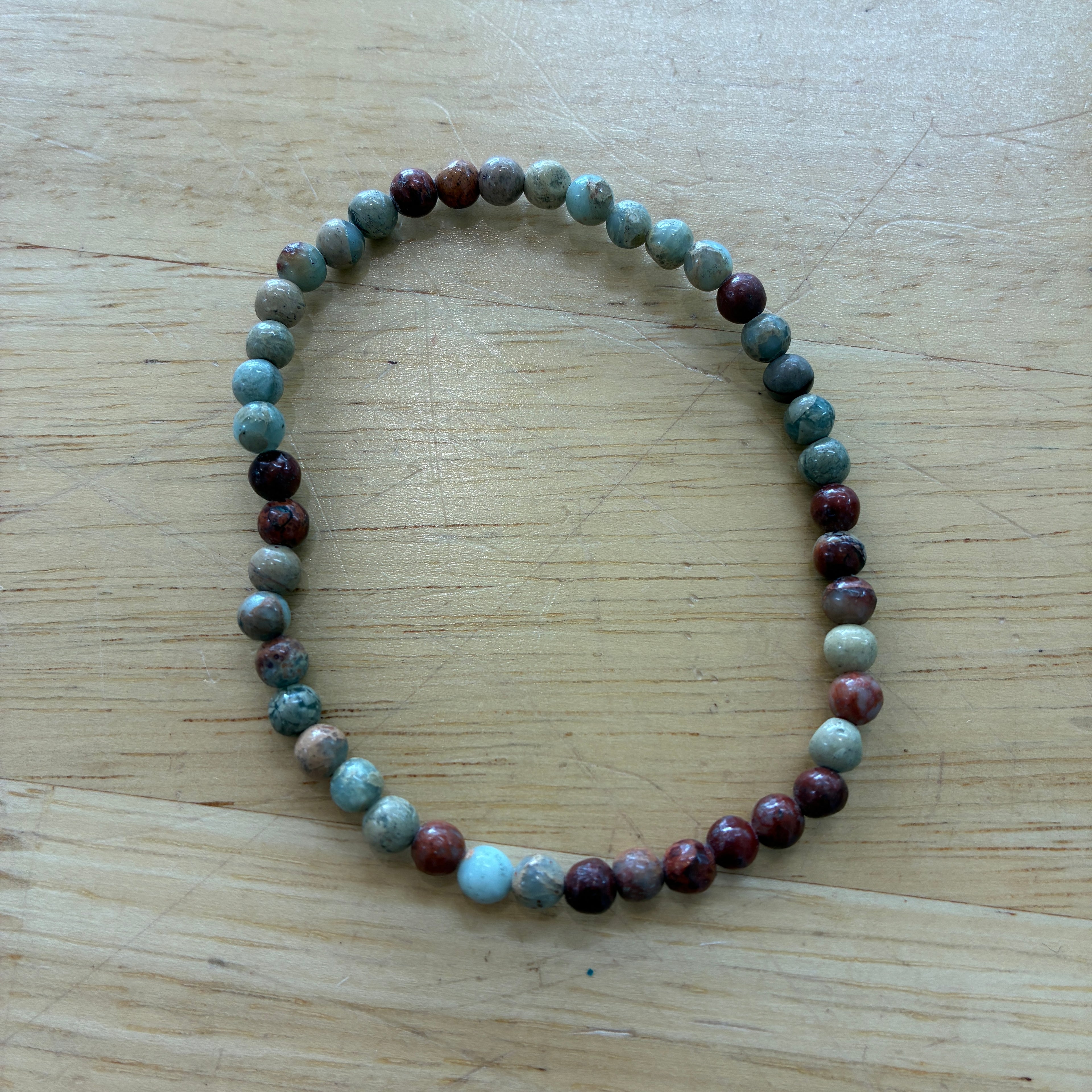 Aqua Terra Jasper 6mm Bead Bracelet