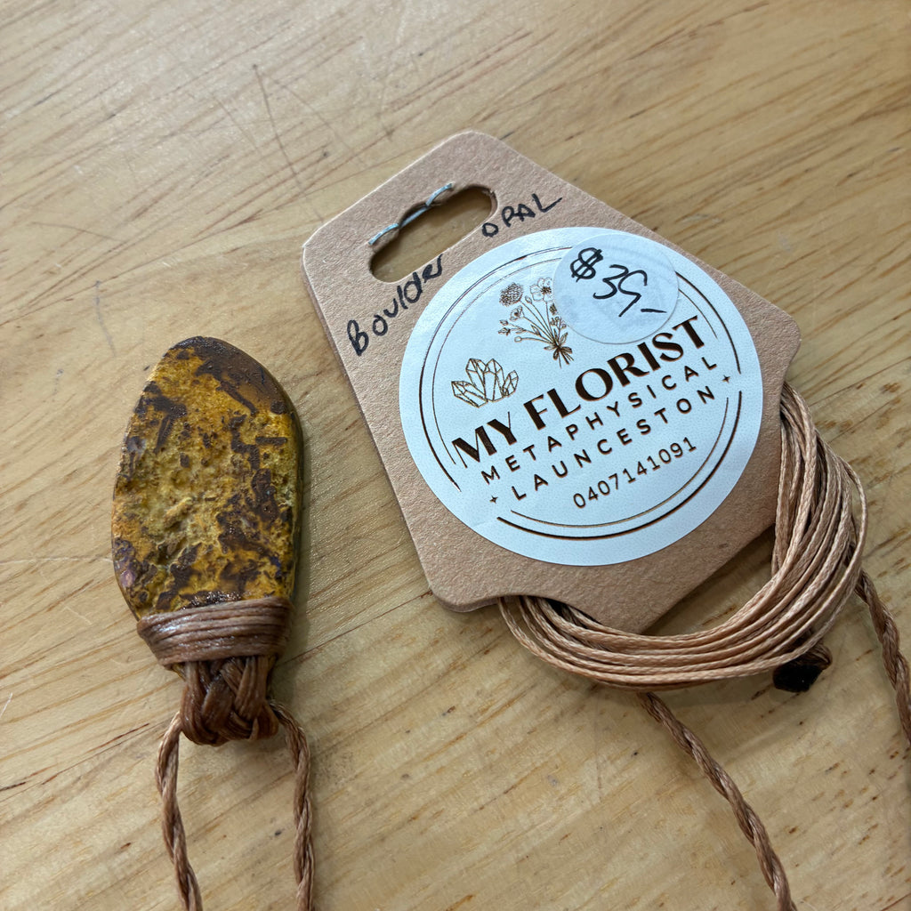 Boulder Opal Leather Necklace - Inspiration