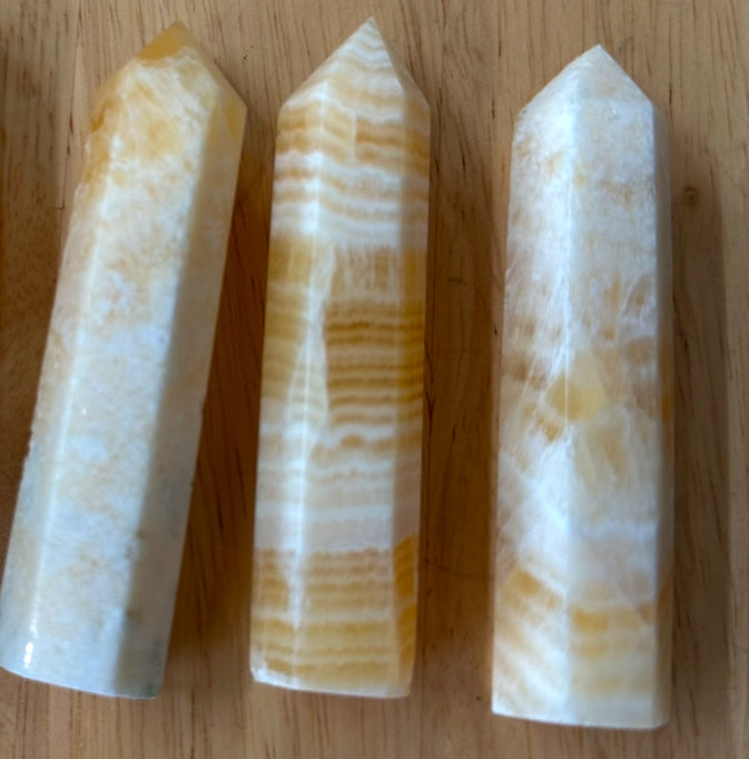 Banded Yellow Calcite from