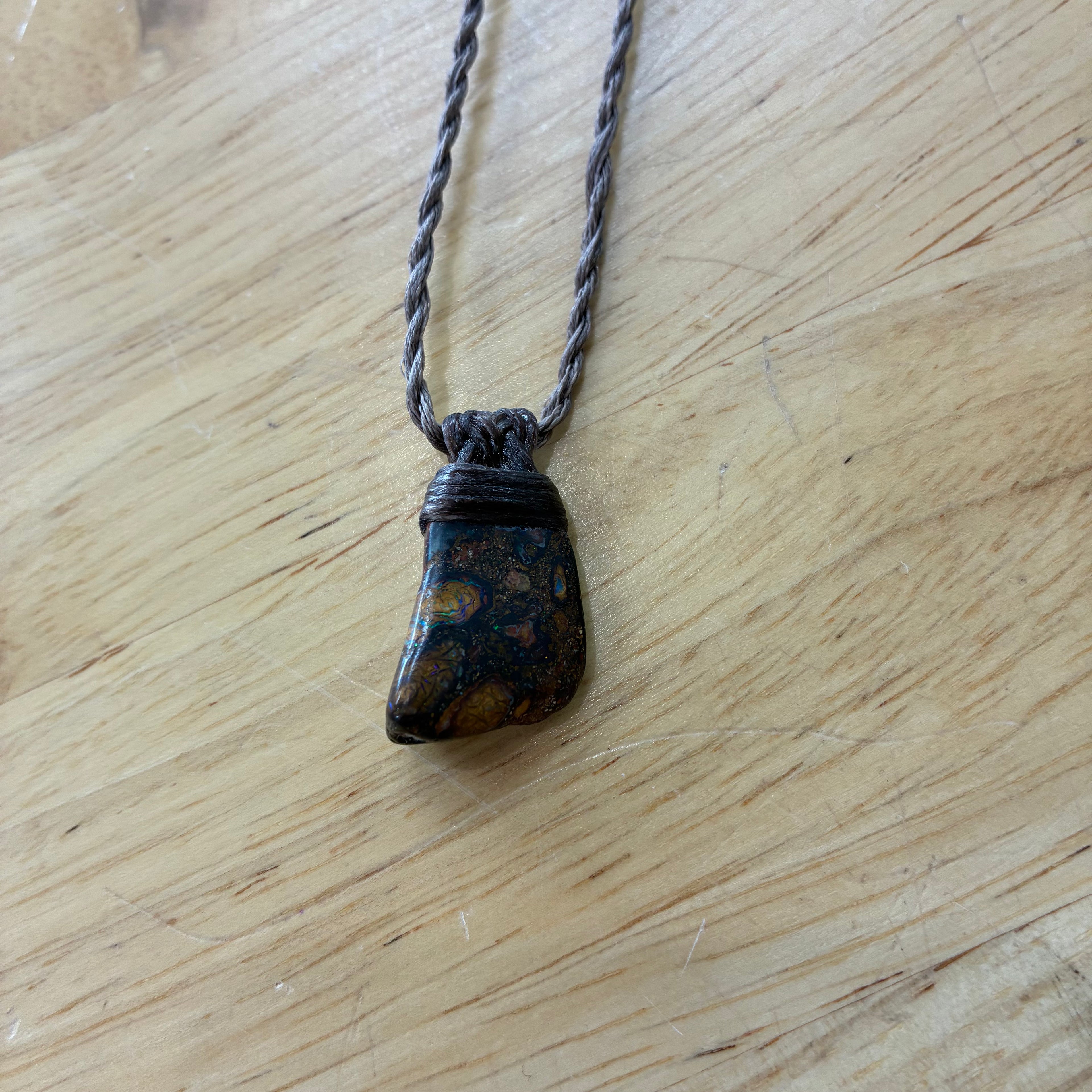Koroit Opal Leather Necklace - Inner Journey