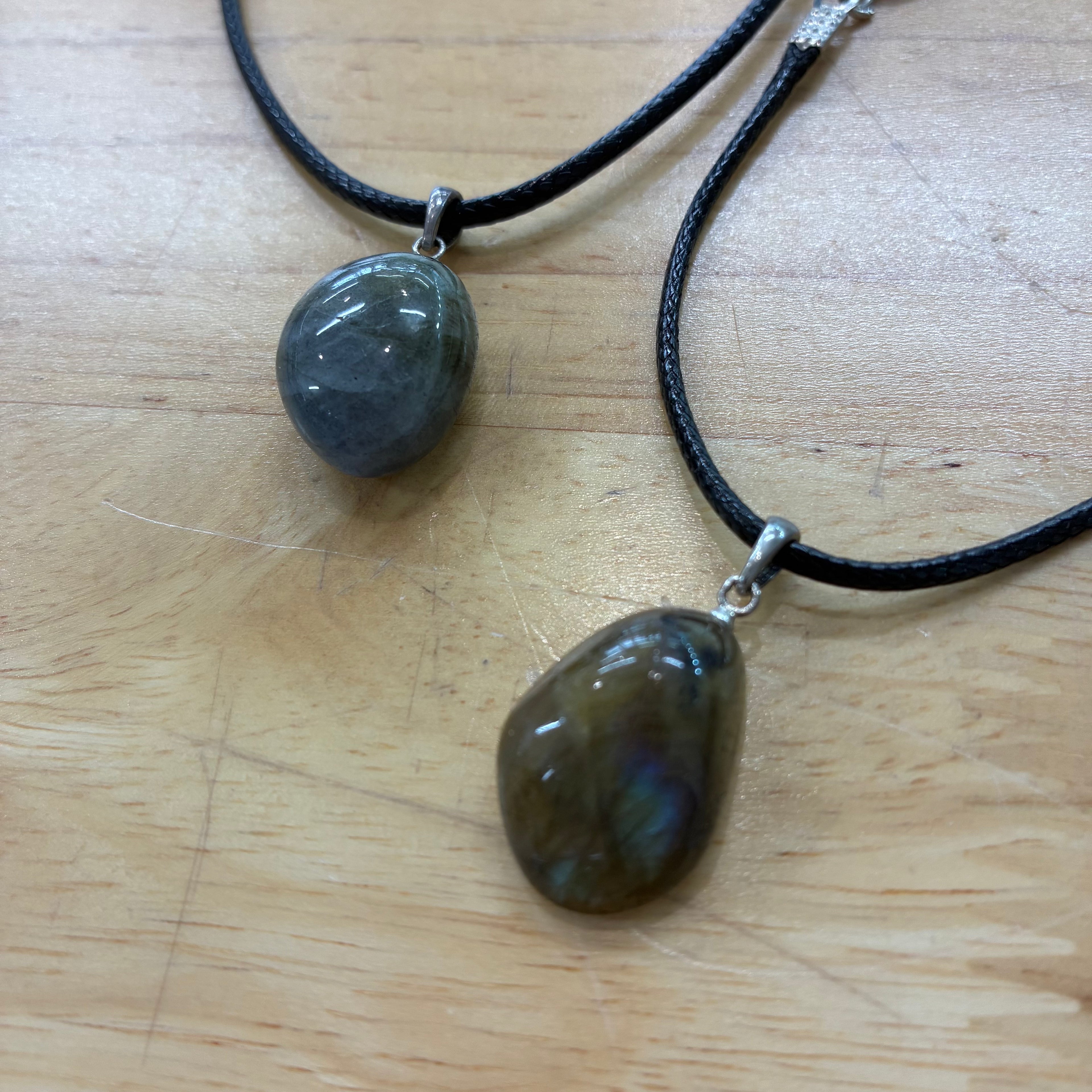 Labradorite Pendant 18-22mm with Sterling Silver Findings