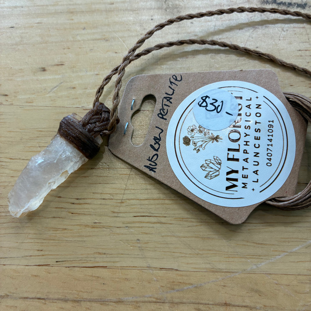 Petalite Leather Necklace – Calm, Clarity & Gentle Spiritual Support