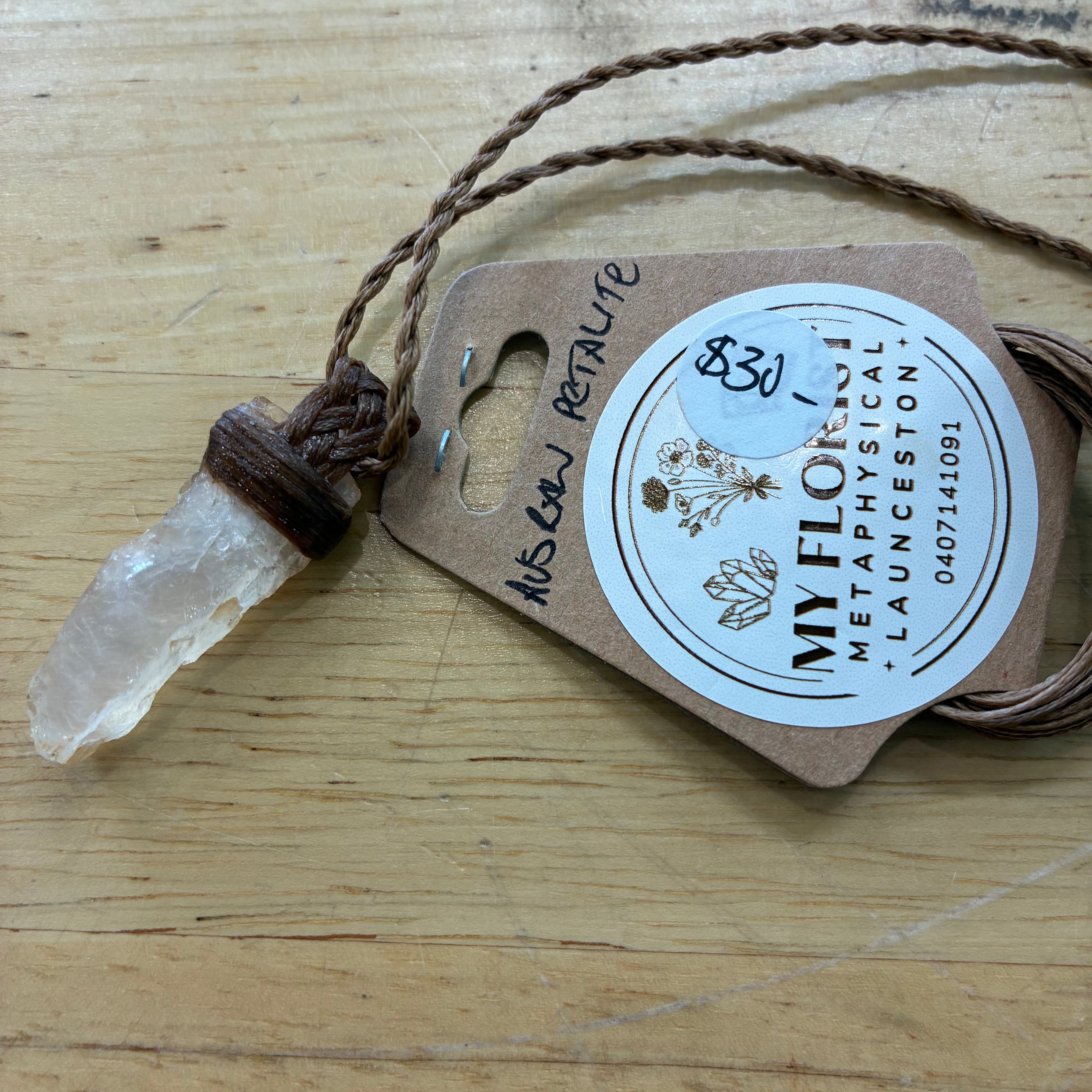 Petalite Leather Necklace – Calm, Clarity & Gentle Spiritual Support