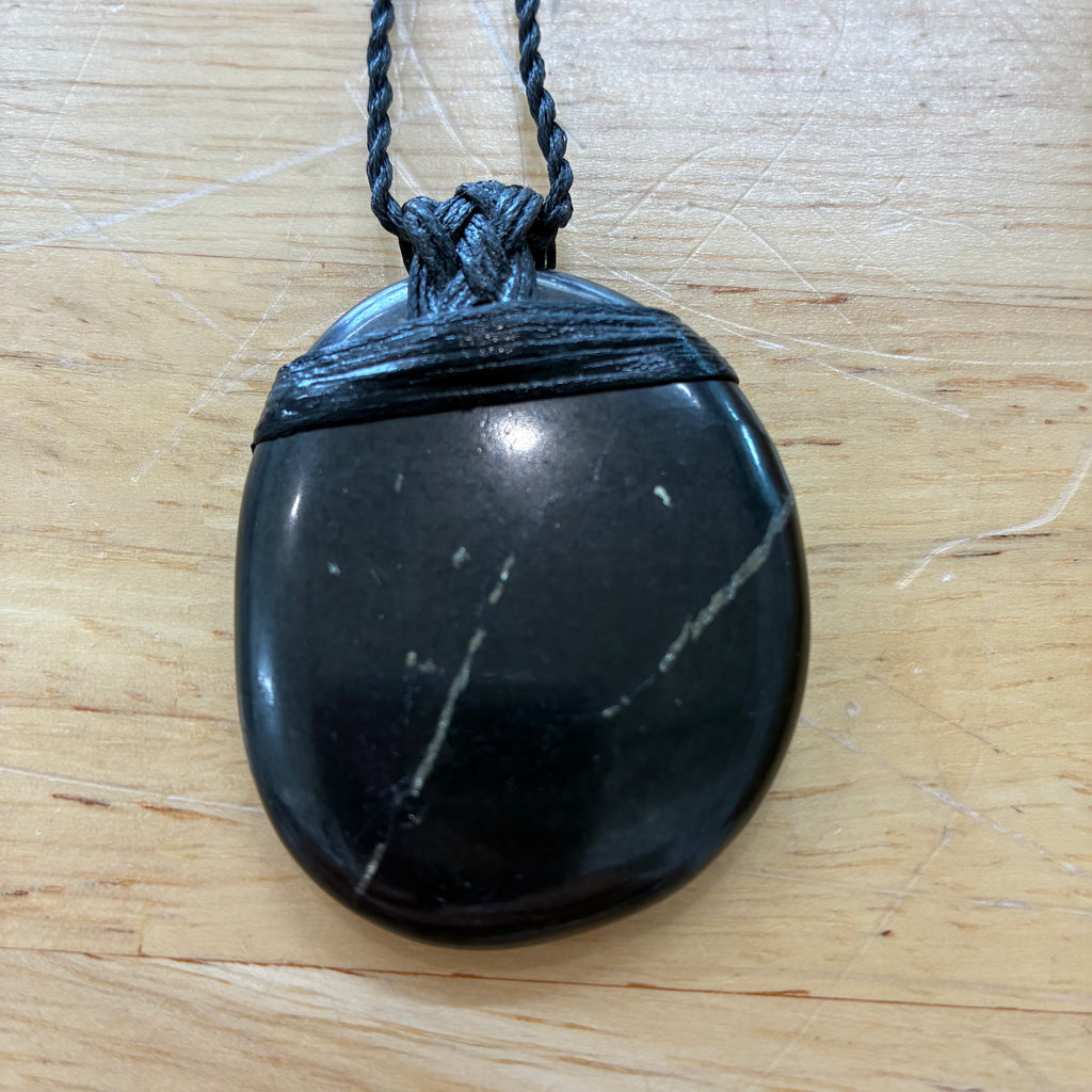 Shungite Leather Necklace - Purification