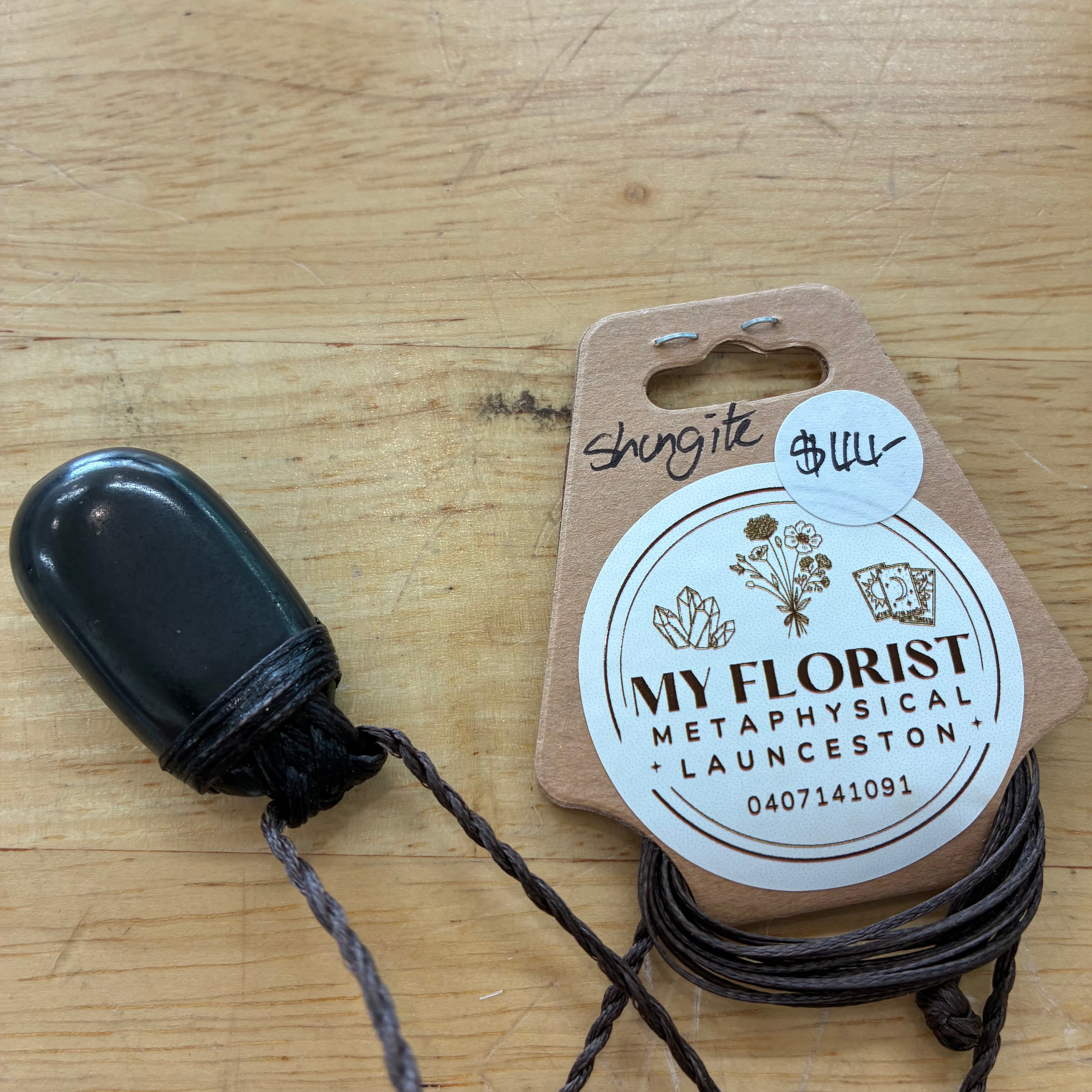 Shungite Leather Necklace - Purification
