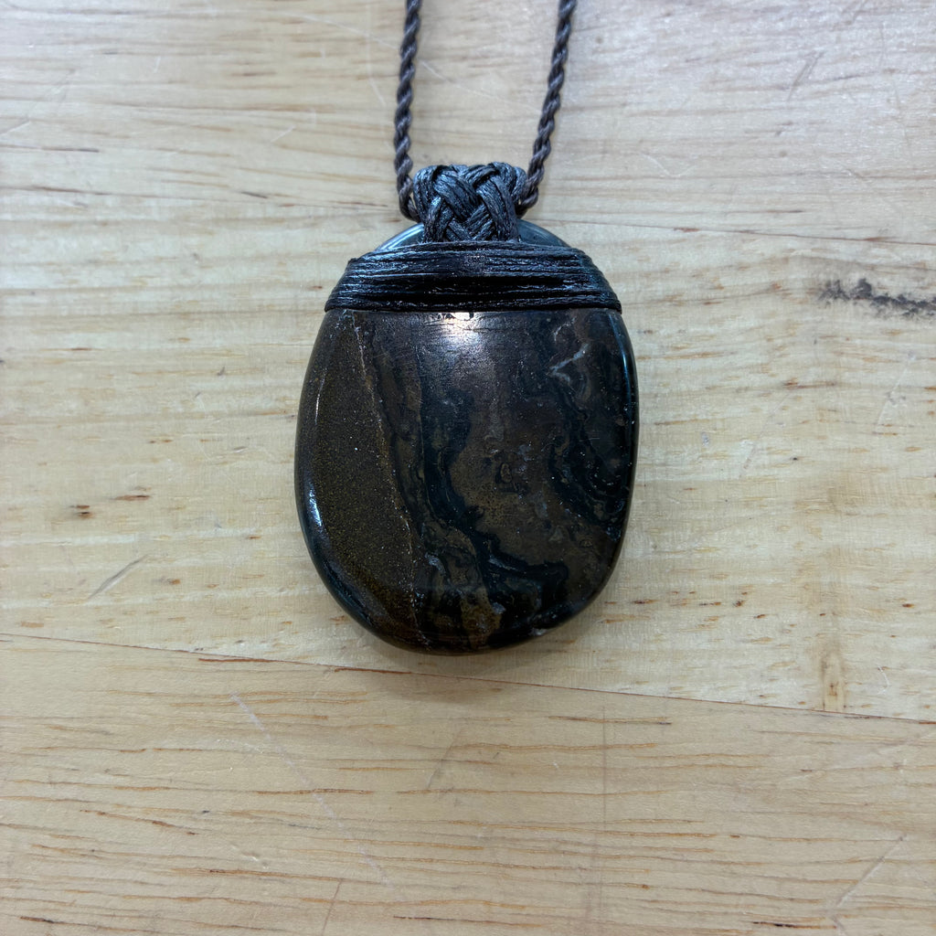 Sharmanite - ANCIENT LIFE Leather Necklace