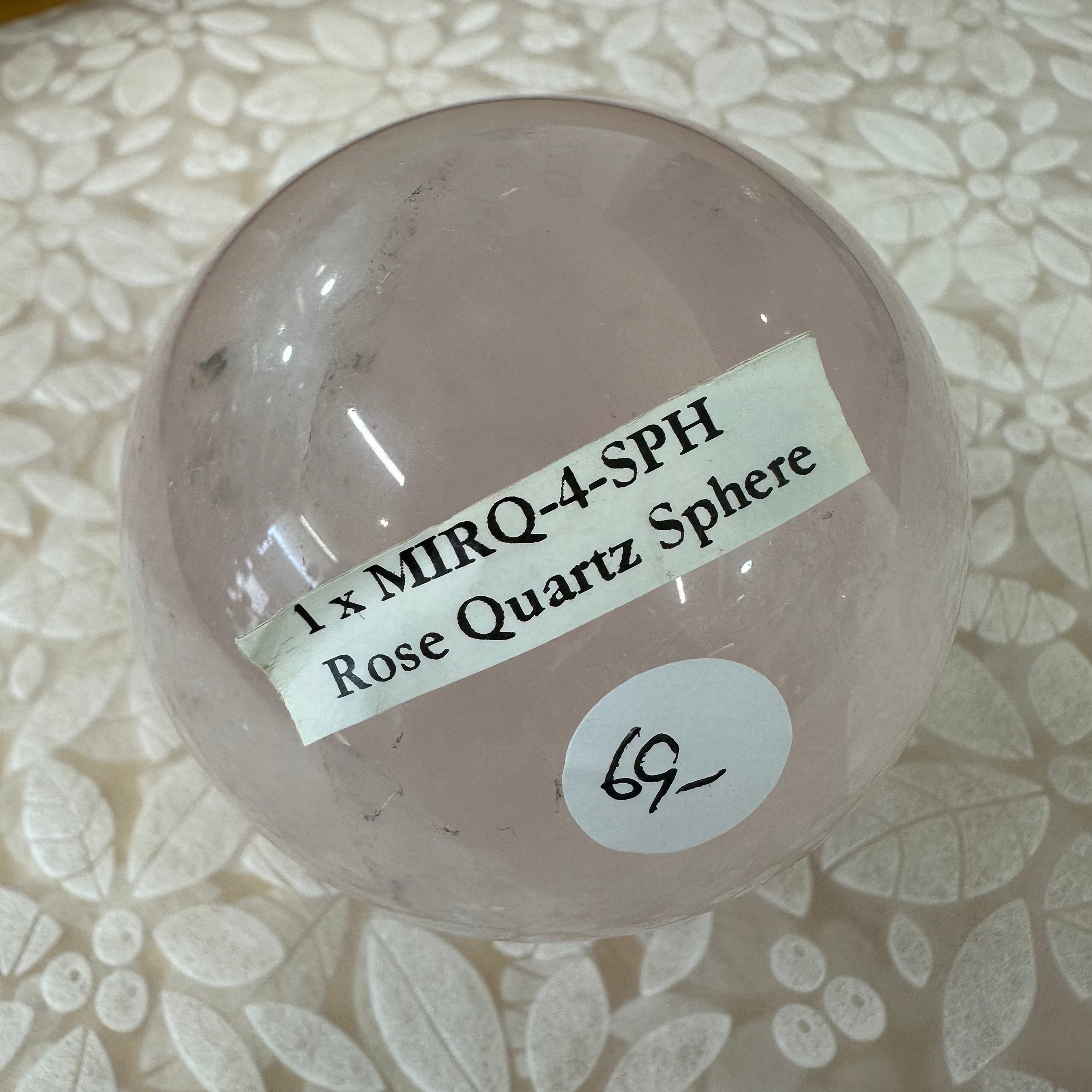 Rose Quartz Sphere – 7cm
