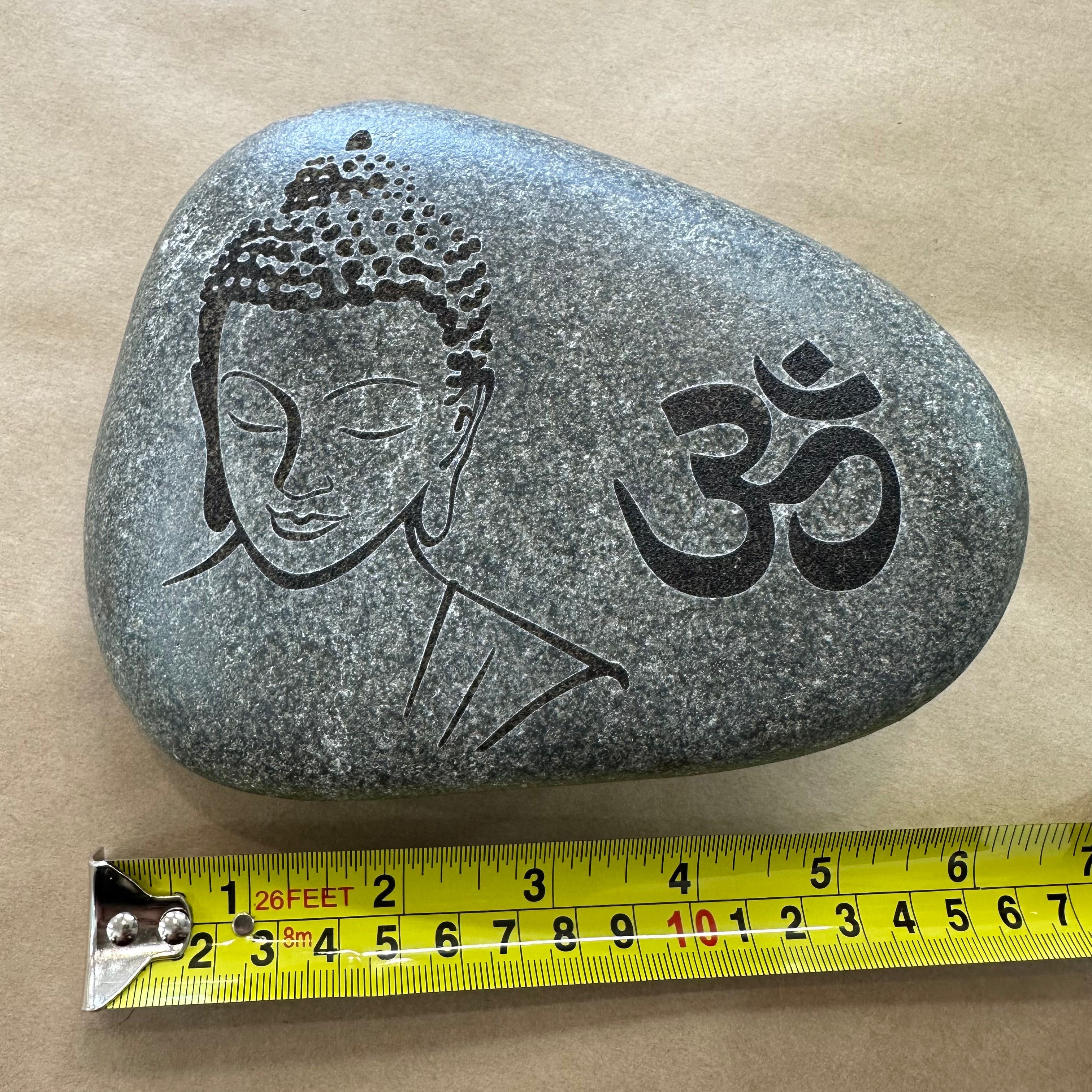 Tasmanian River Stone – Buddha & Om Design