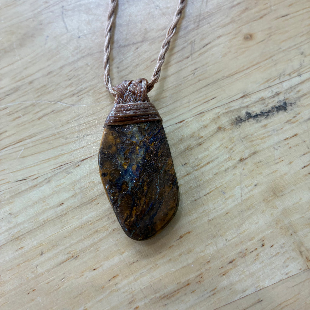 Boulder Opal Leather Necklace - Inspiration
