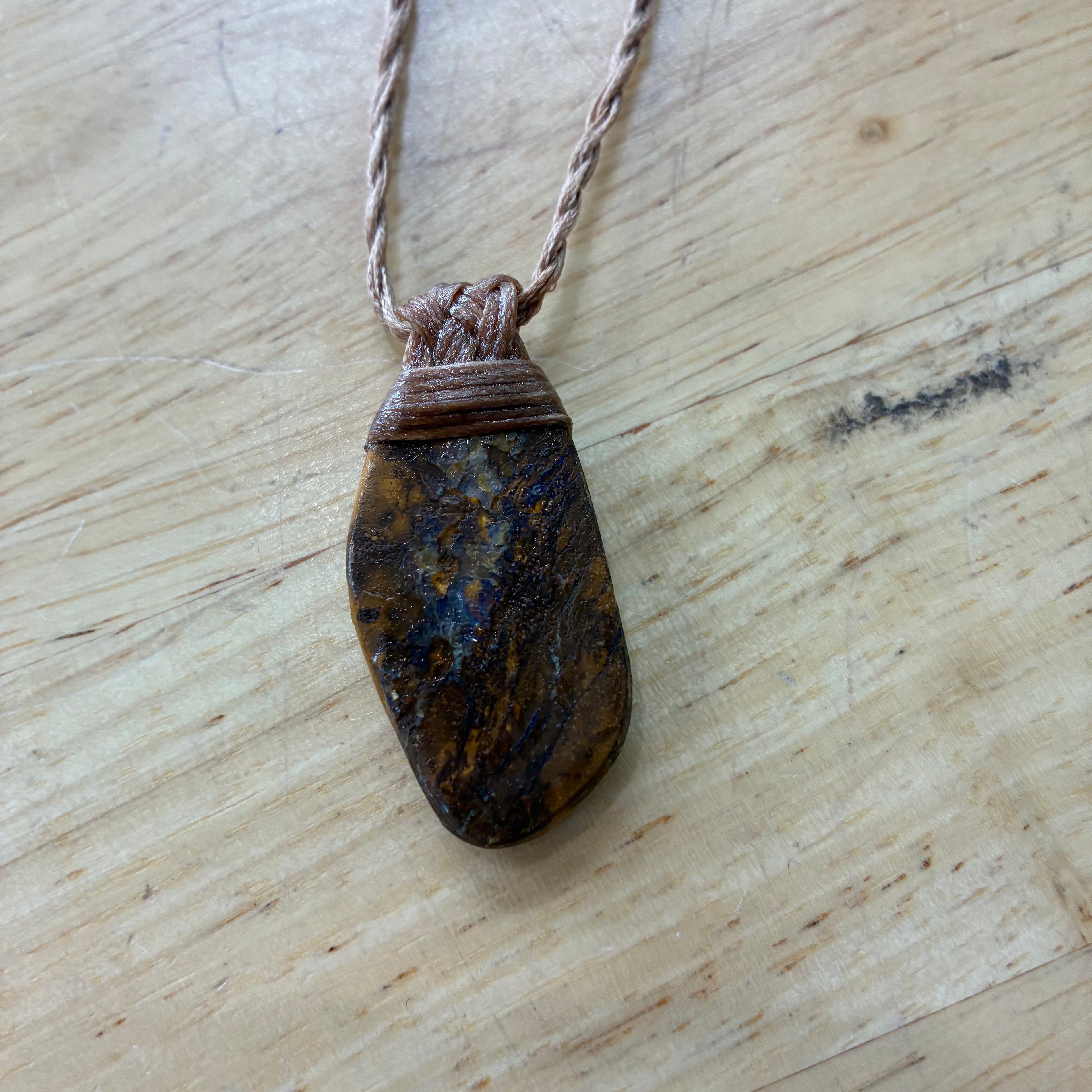 Boulder Opal Leather Necklace - Inspiration