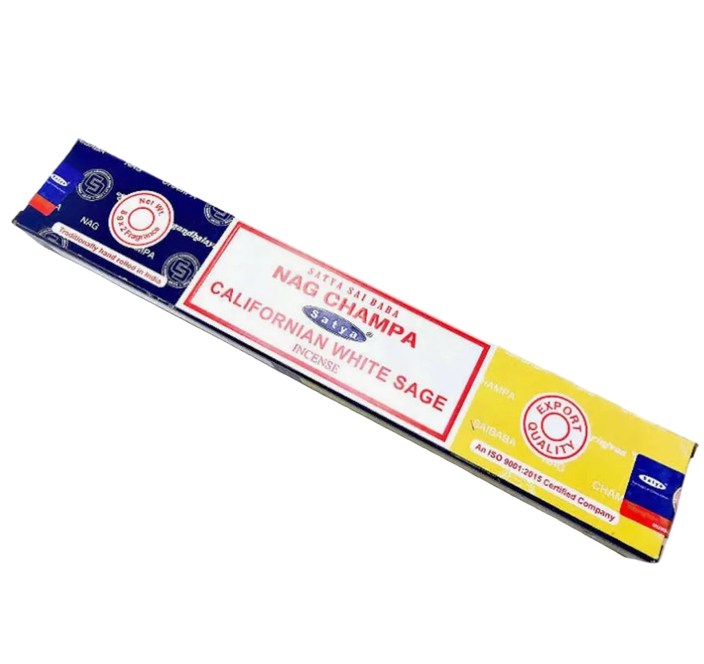 Dual Nag Champa California White Sage Incense Sticks 15g