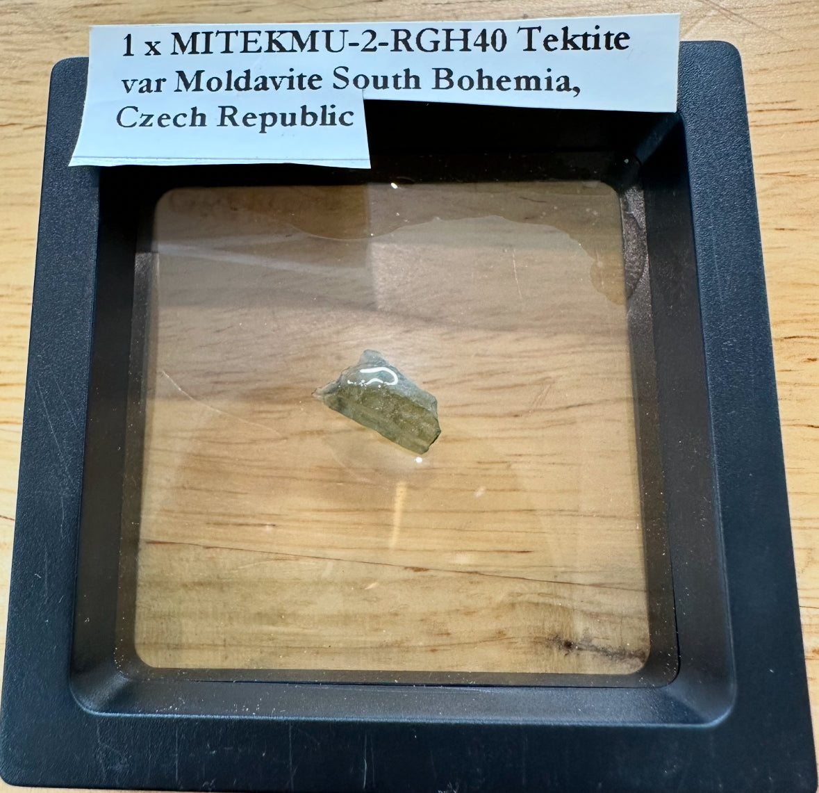 Moldavite Tektite / Impactite  Natural • South Bohemia, Czech Republic