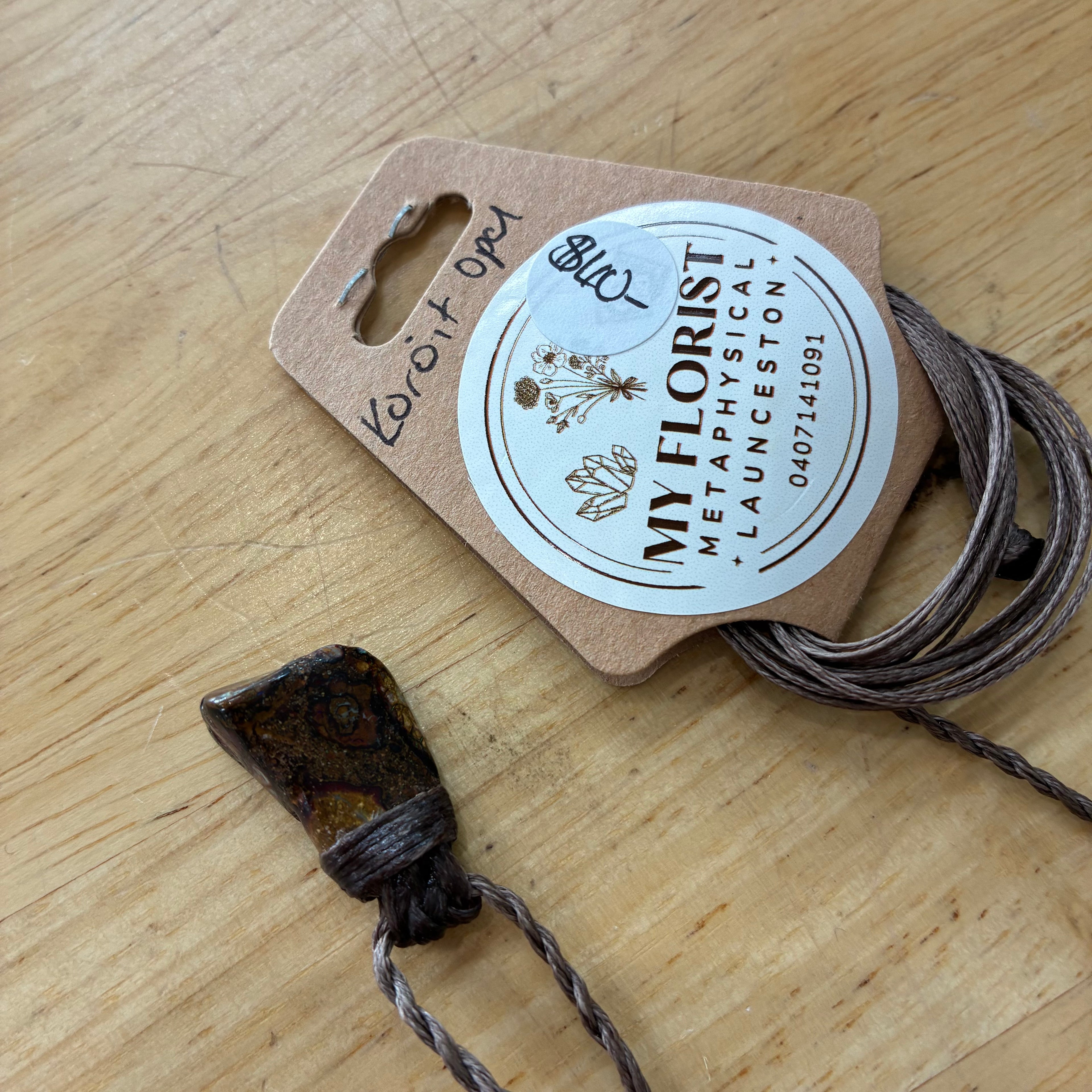Koroit Opal Leather Necklace - Inner Journey
