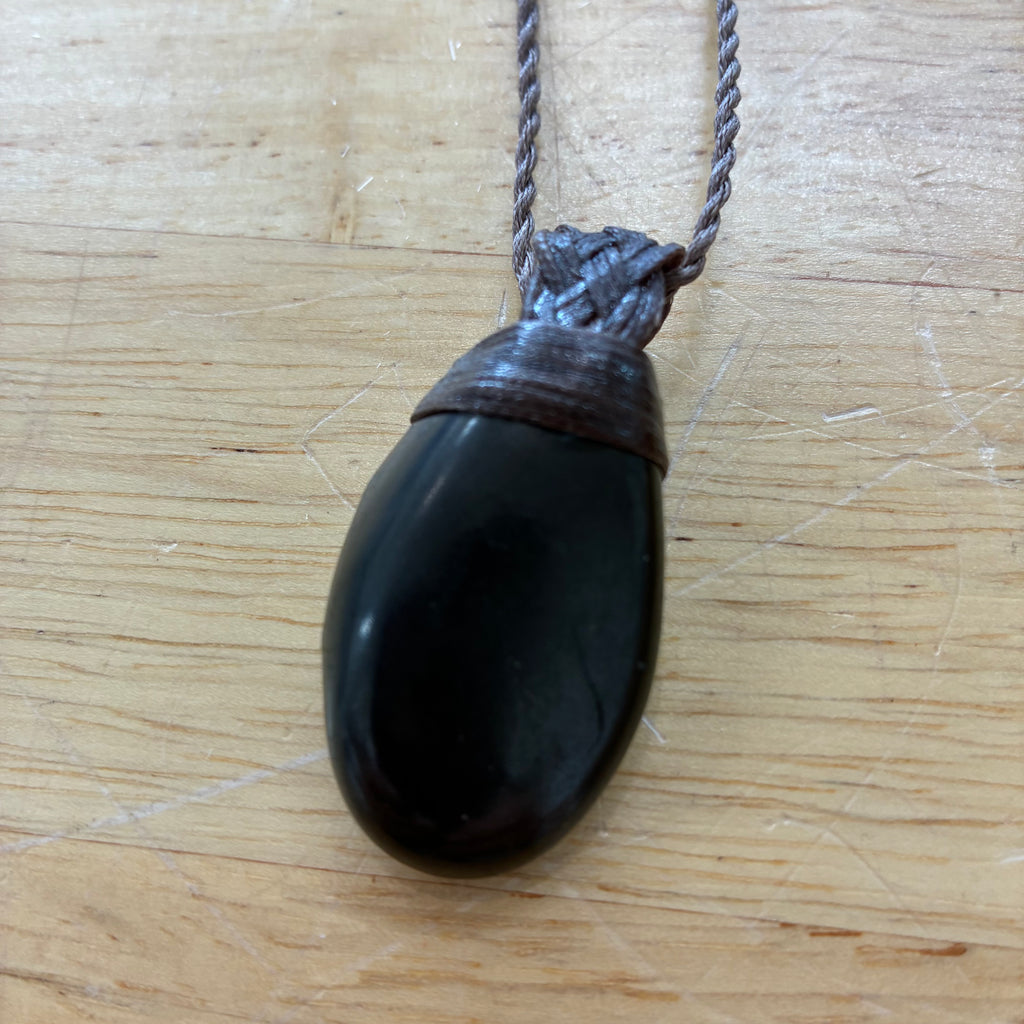 Shungite Leather Necklace - Purification