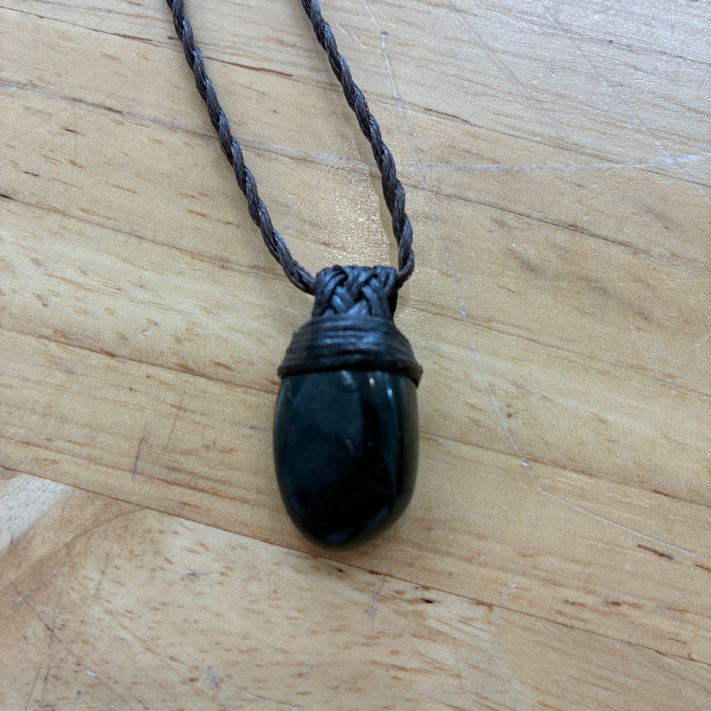 Shungite Leather Necklace - Purification